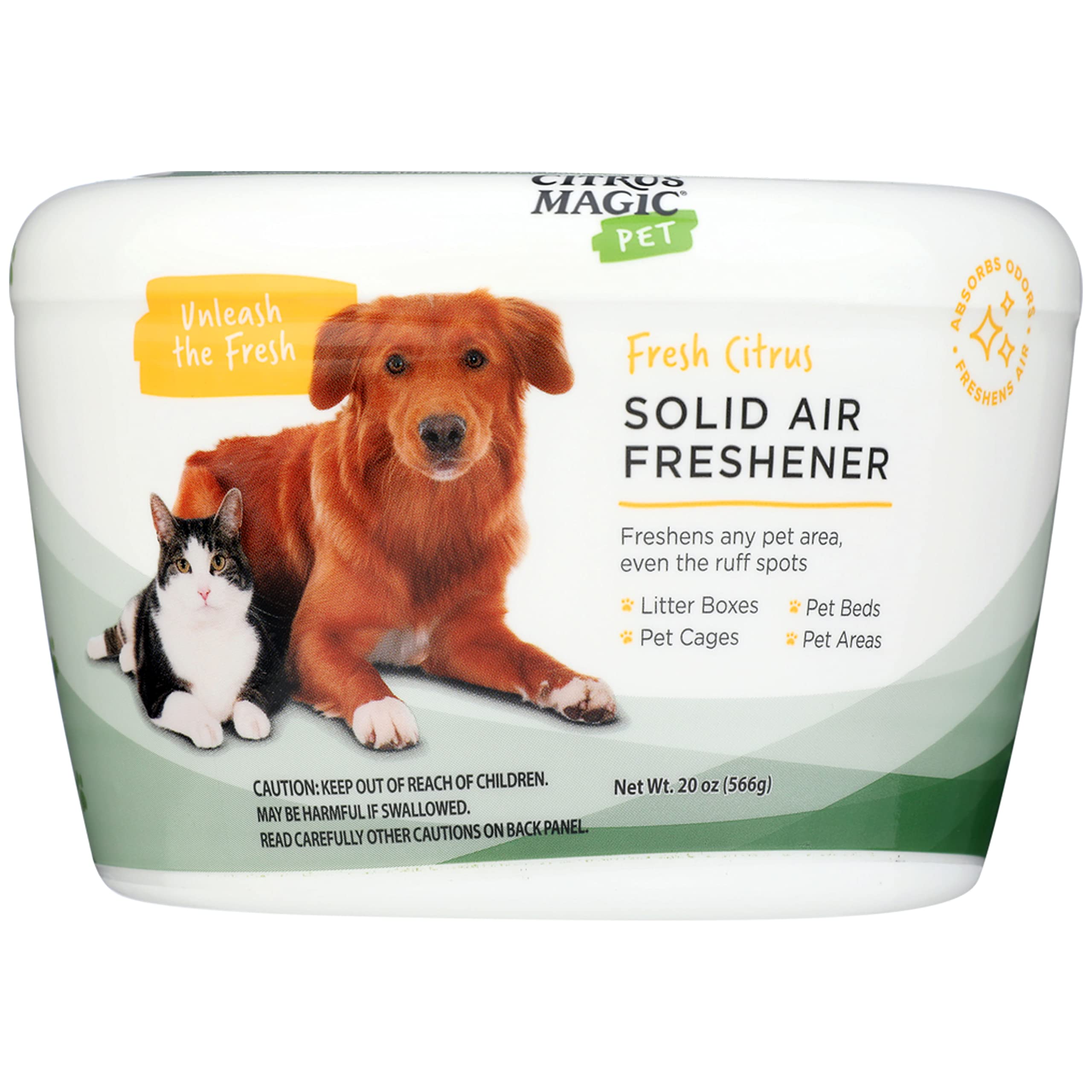 Citrus Magic Pet Odor Eliminator Solid Air Freshener, Fresh Citrus, 20-Ounce, Pack Of 1