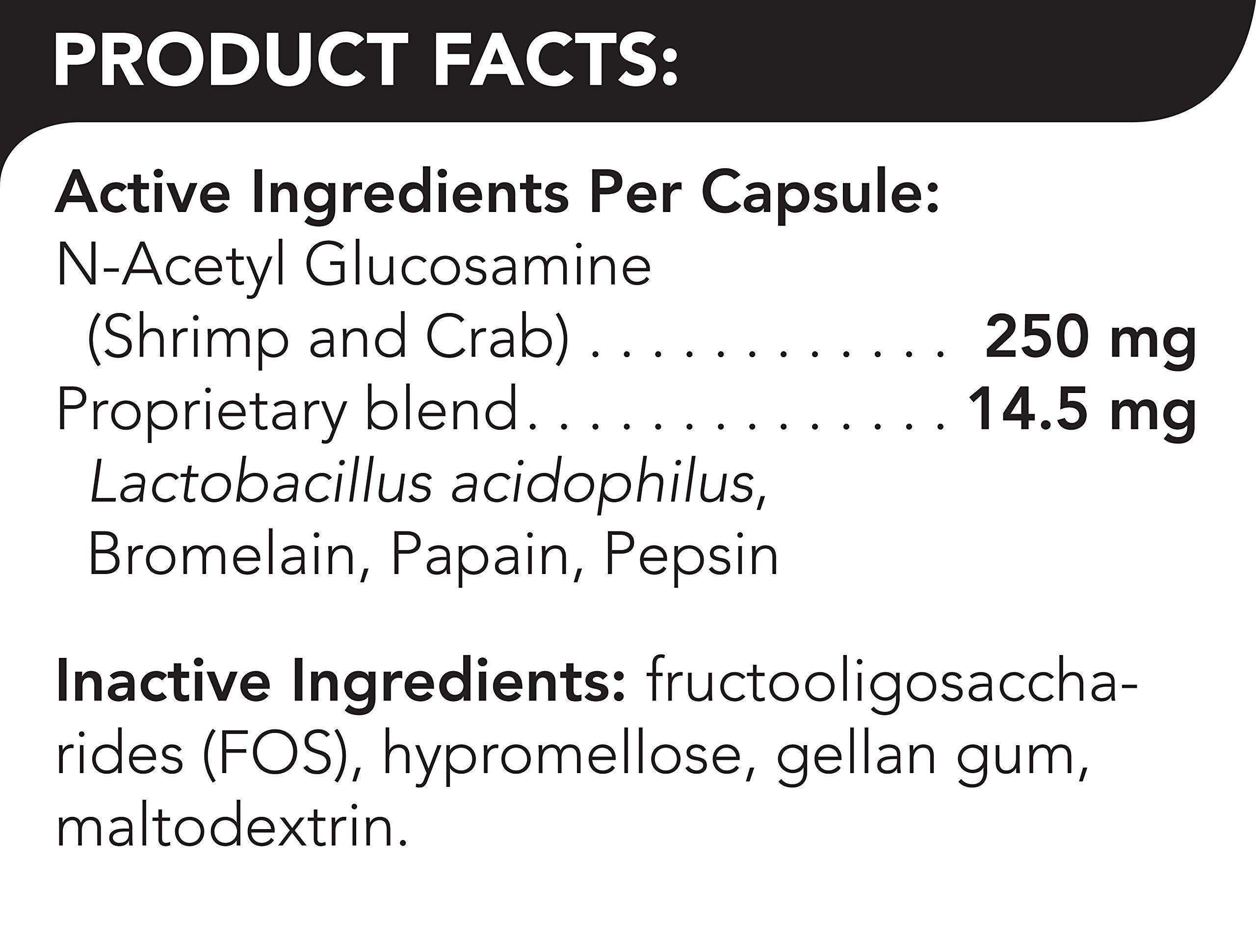 VetriScience Healthy Gut & Digestion Easy-Open Capsules, Acetylator Digestive Enzyme Supplement for Dogs and Cats, Probiotics an