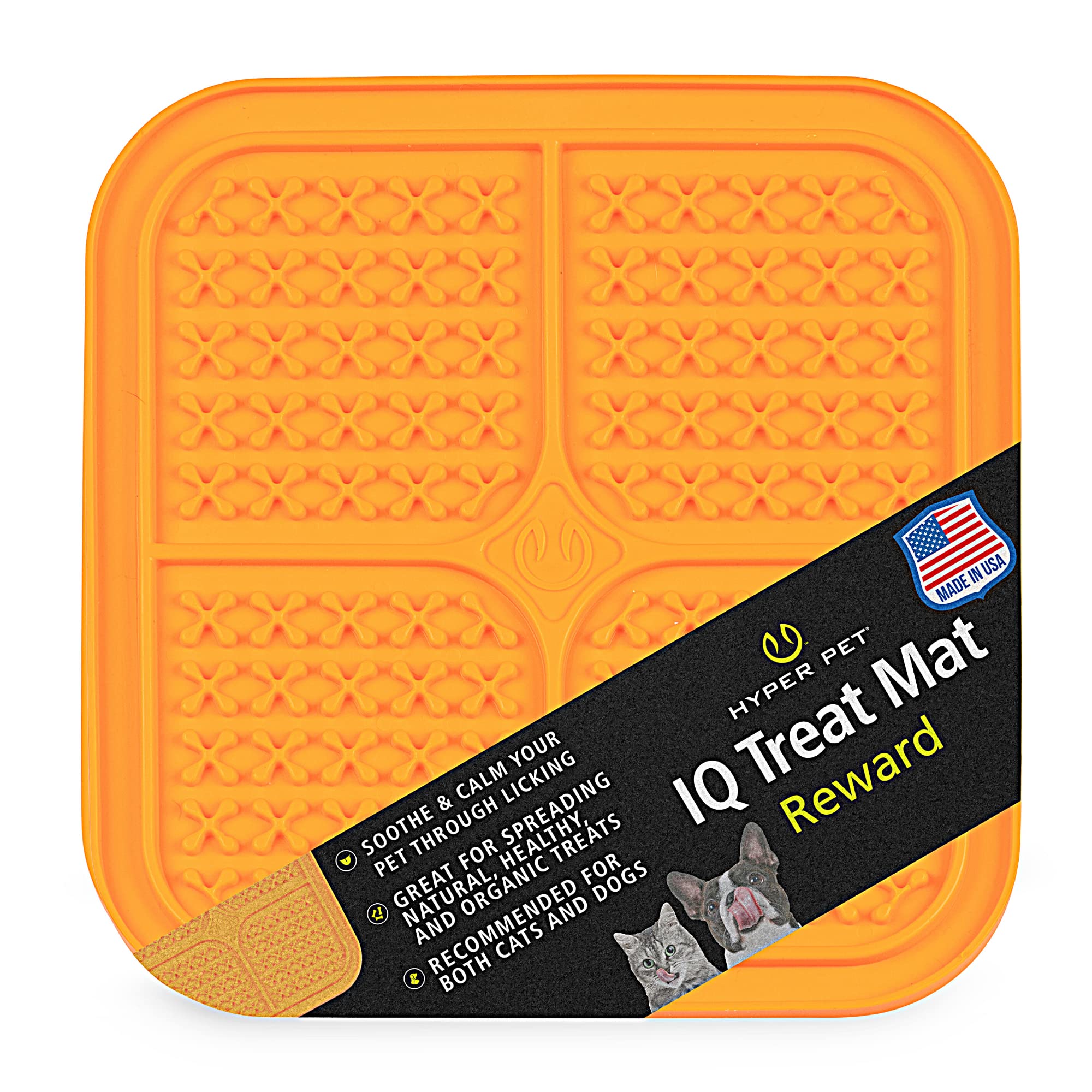 Hyper Pet Iq Treat Lick Mat For Dogs, Dog Slow Feeder & Cat Lick Mats | Great Alternative To Slow Feeder Dog Bowls & Cat Slow Feeders | Perfect Dog Licking Mat, Cat Puzzle Feeder & Dog Enrichment Toys