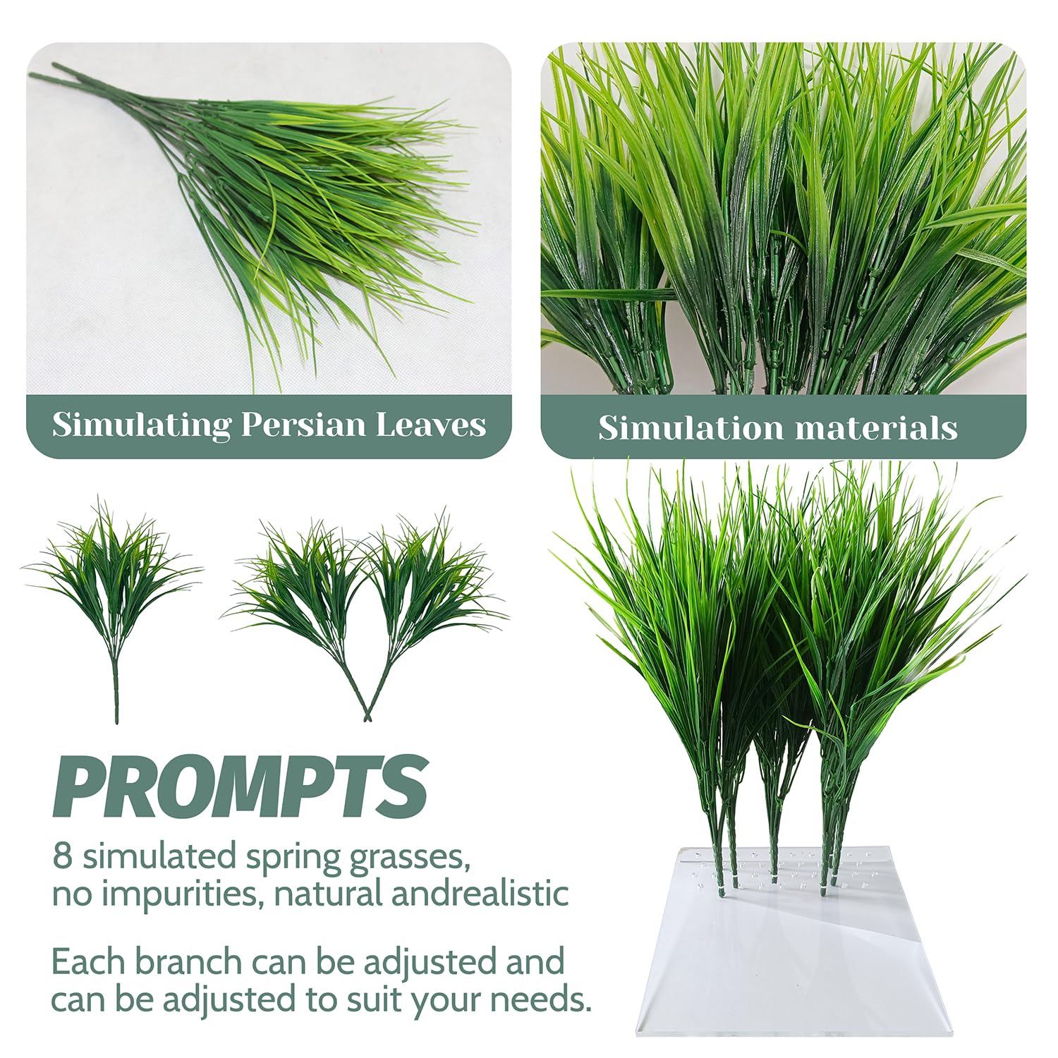 Sysmashing 8Pcs Fake Grass Plants Pee Post For Dogs To Pee On, Guiding Male Dogs To Urine And Preventing Urine From Splashing Ev