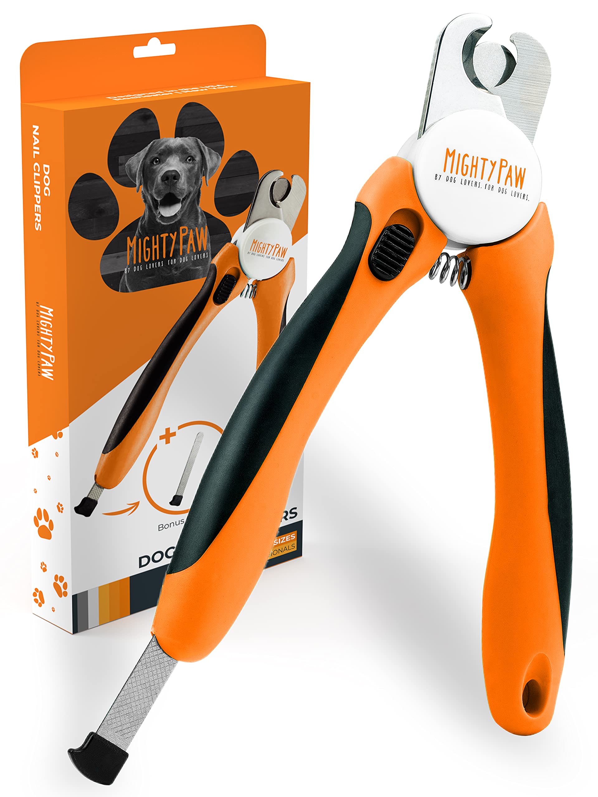 Mighty Paw Dog Nail Clippers | Pet Claw Trimmers & File Grooming Set With A Built-In Safety Guard To Avoid Cutting Too Short. Sh