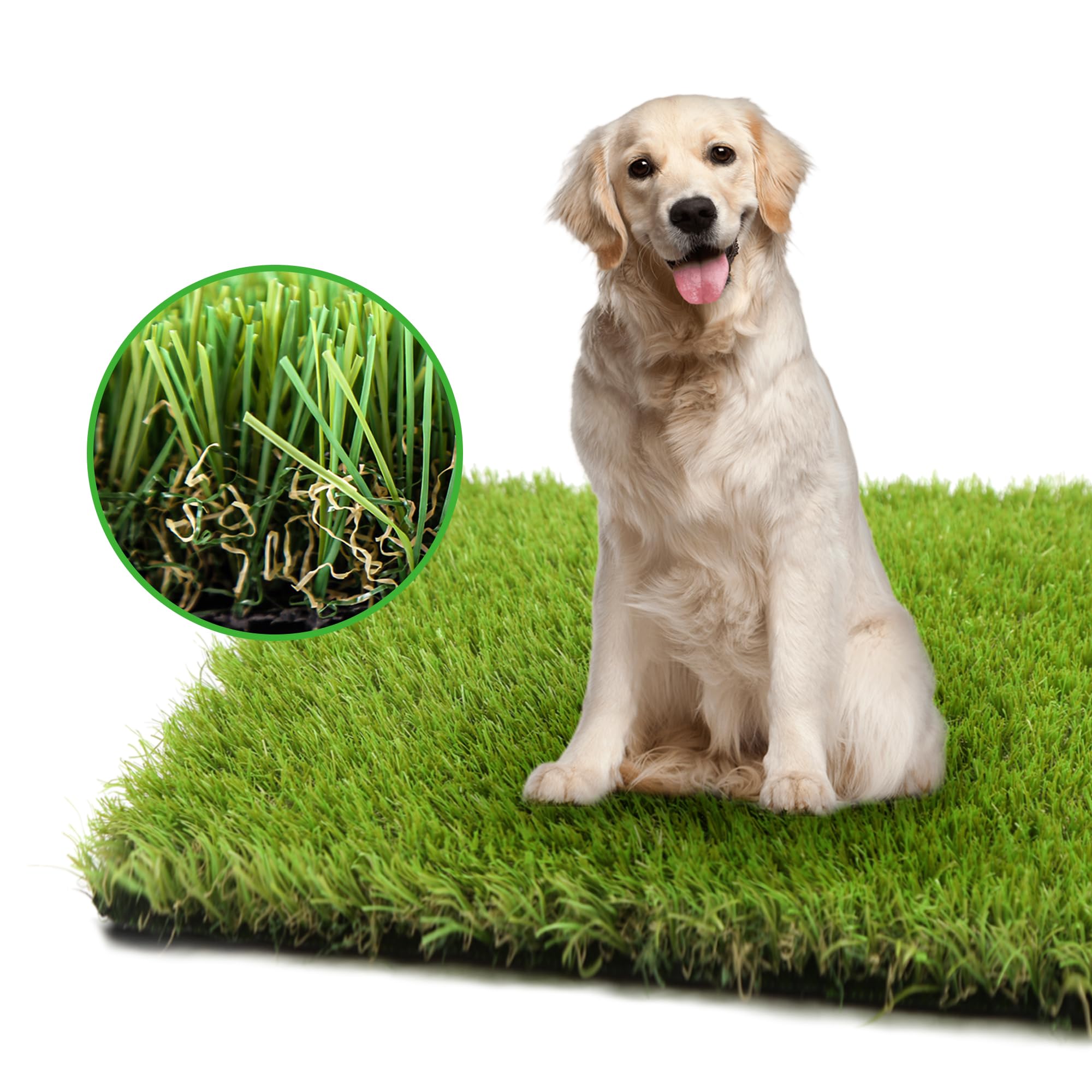 Lgr Shine Artificial Grass Turf For Dogs 6 Ft X 8 Ft,1.38 Inch Extra Large Fake Grass Pee Pad For Puppy Potty Training,Faux Pet 