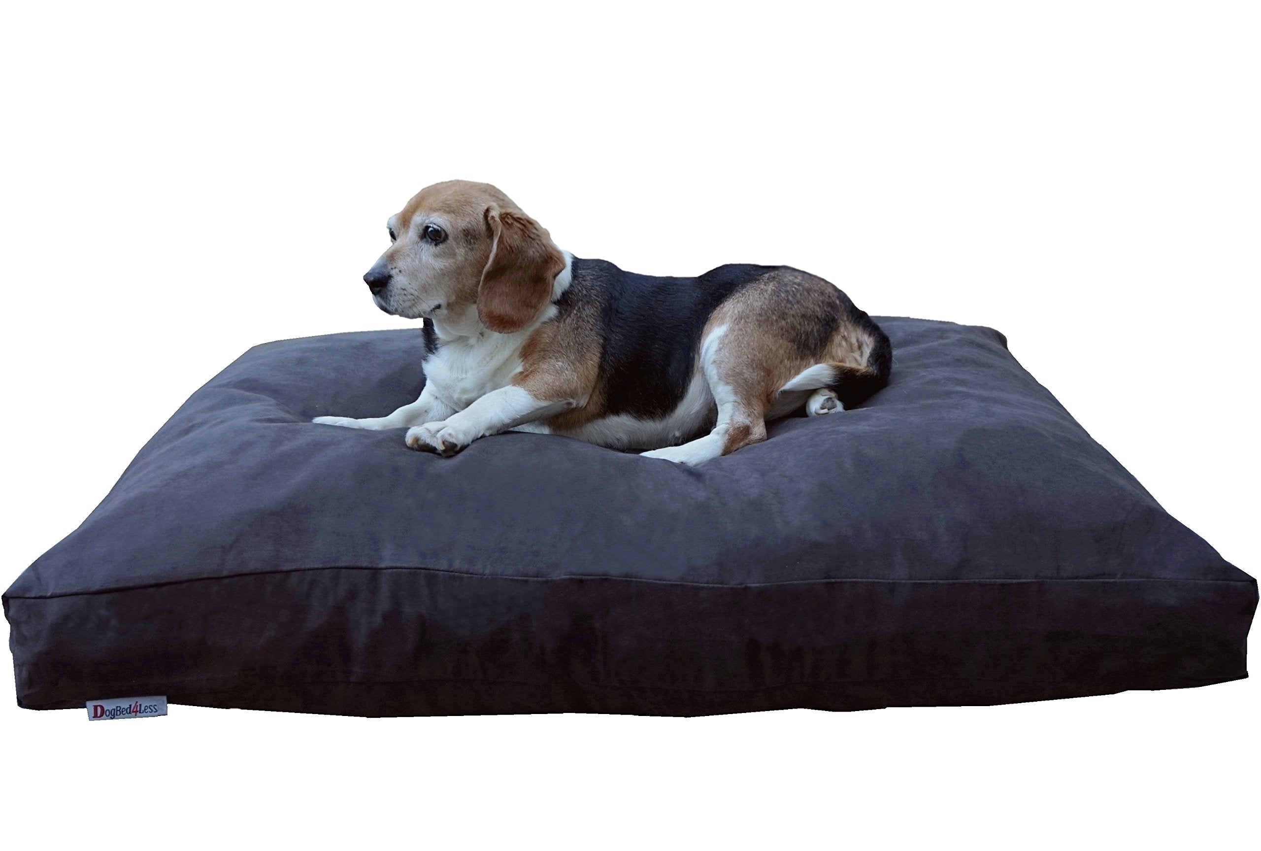Dogbed4Less Medium Memory Foam Dog Bed Pillow With Orthopedic Comfort, Waterproof Liner And Espresso Microsuede Pet Bed Cover 37