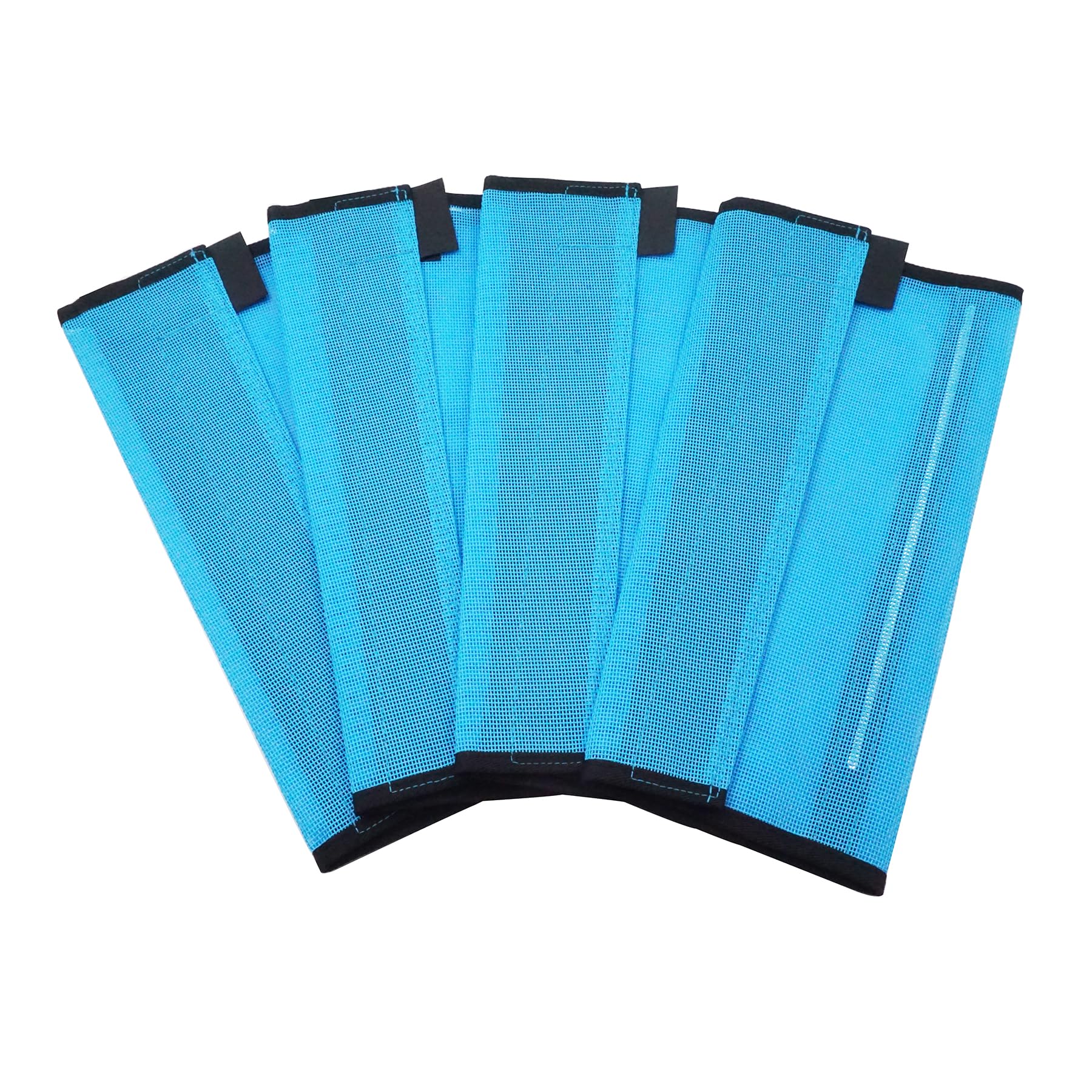 Mayting 4 Pack Mesh Fly Boots For Horse - Blue - All Seasons - Solid - Drawstring Closure - Breathable - Protects From Flies - S