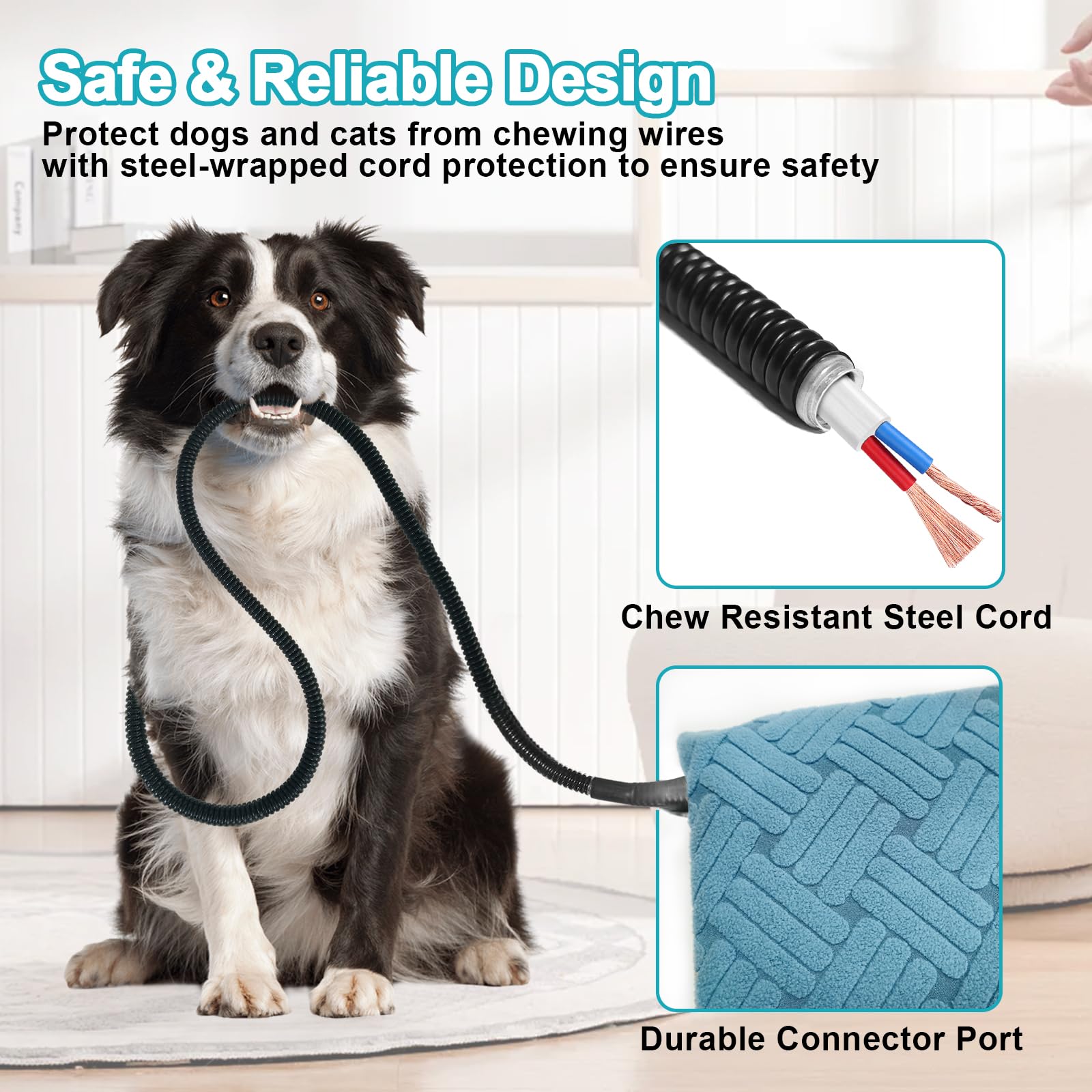Rc Sll Dog Heating Pad 34X21Inches, Pet Heating Pad For Dogs With Timer Temperature Control, Waterproof Whelping Mats Heated Dog