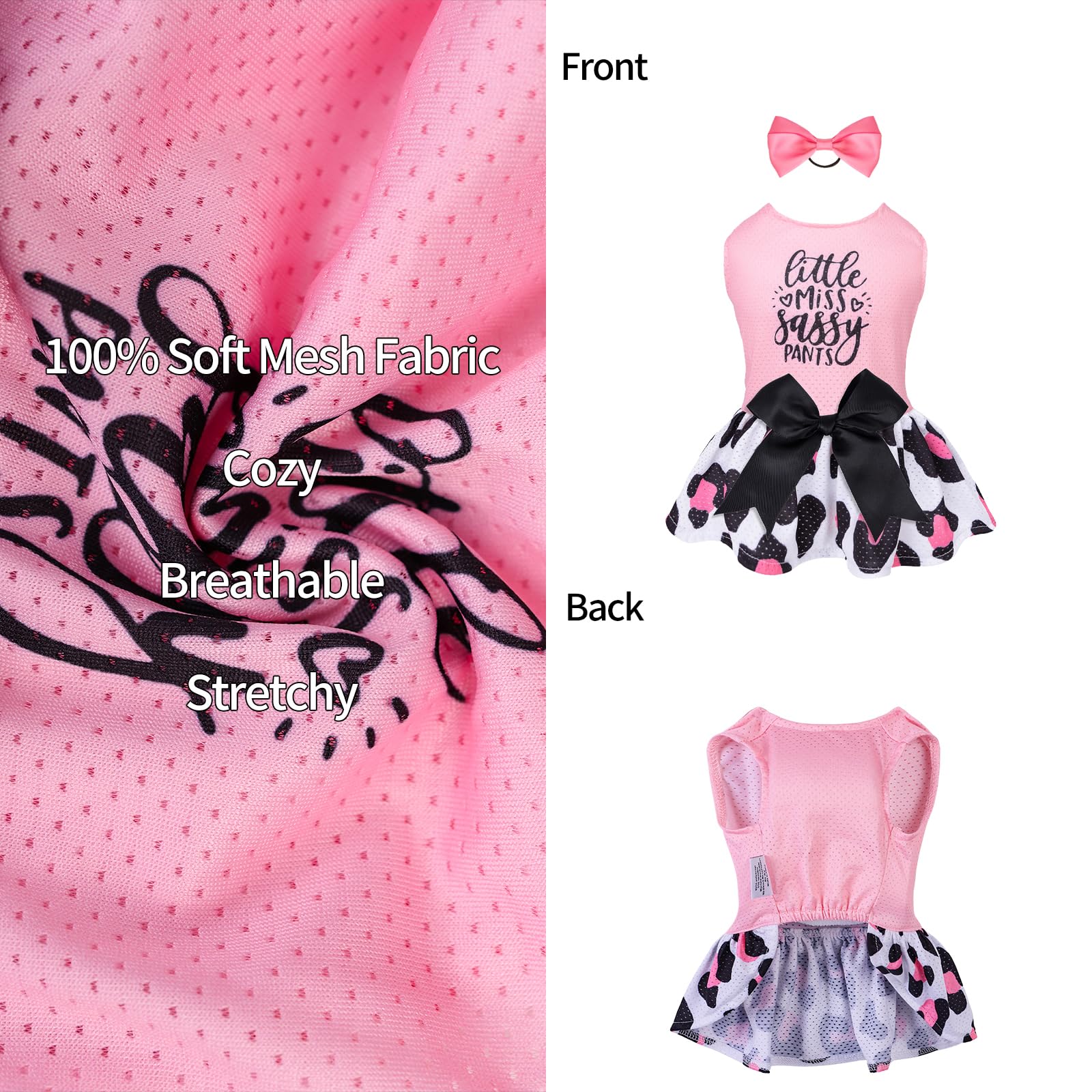 Cutebone Dog Mesh Dress Puppy Sundress Pet Outfit Summer Fashion For Small Dogs Girl Cat Clothes Bf30Xs-D