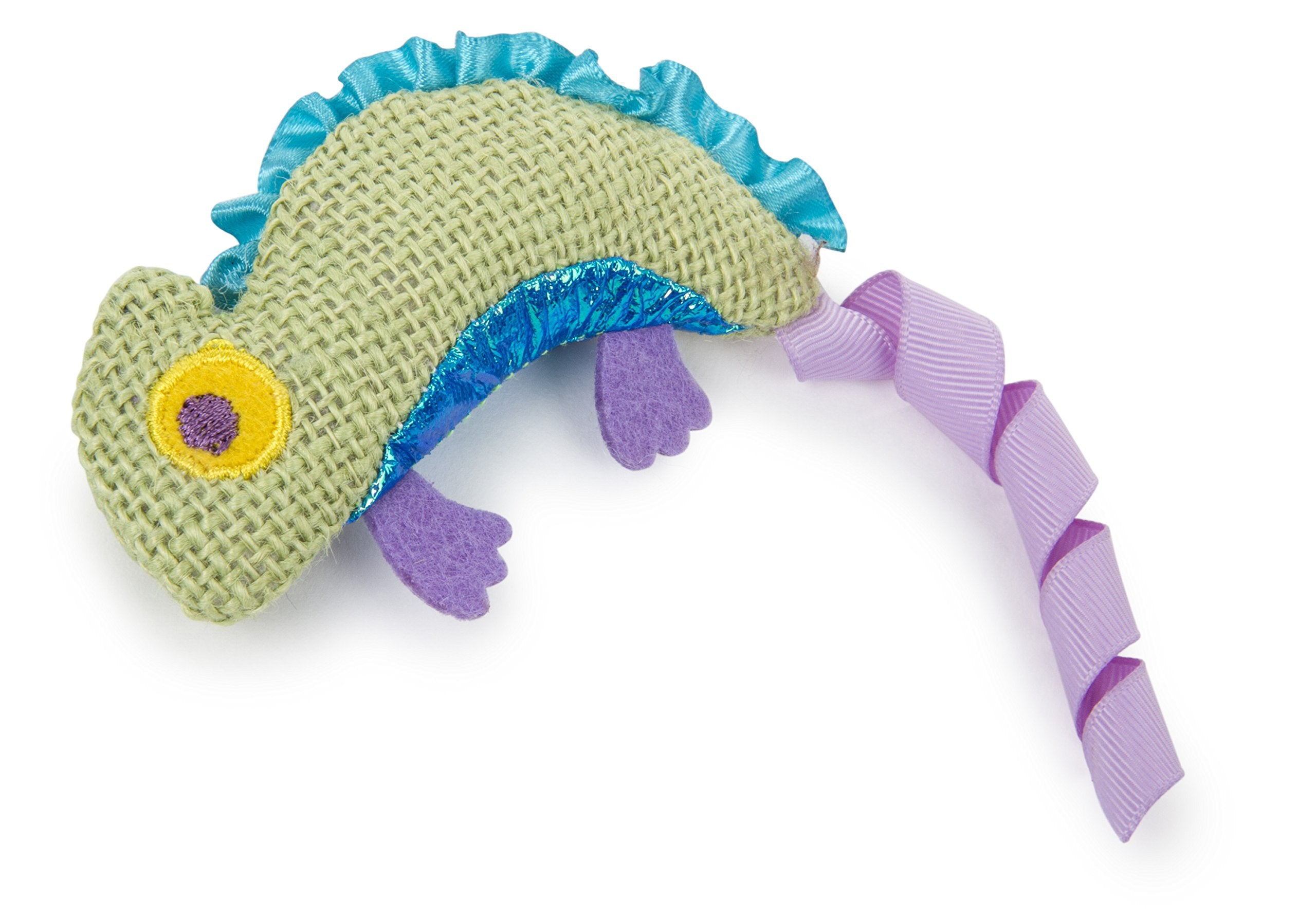 Petlinks Happynip Crinkle Chameleon Cat Toy, Contains Silvervine & Catnip - Green, One Size