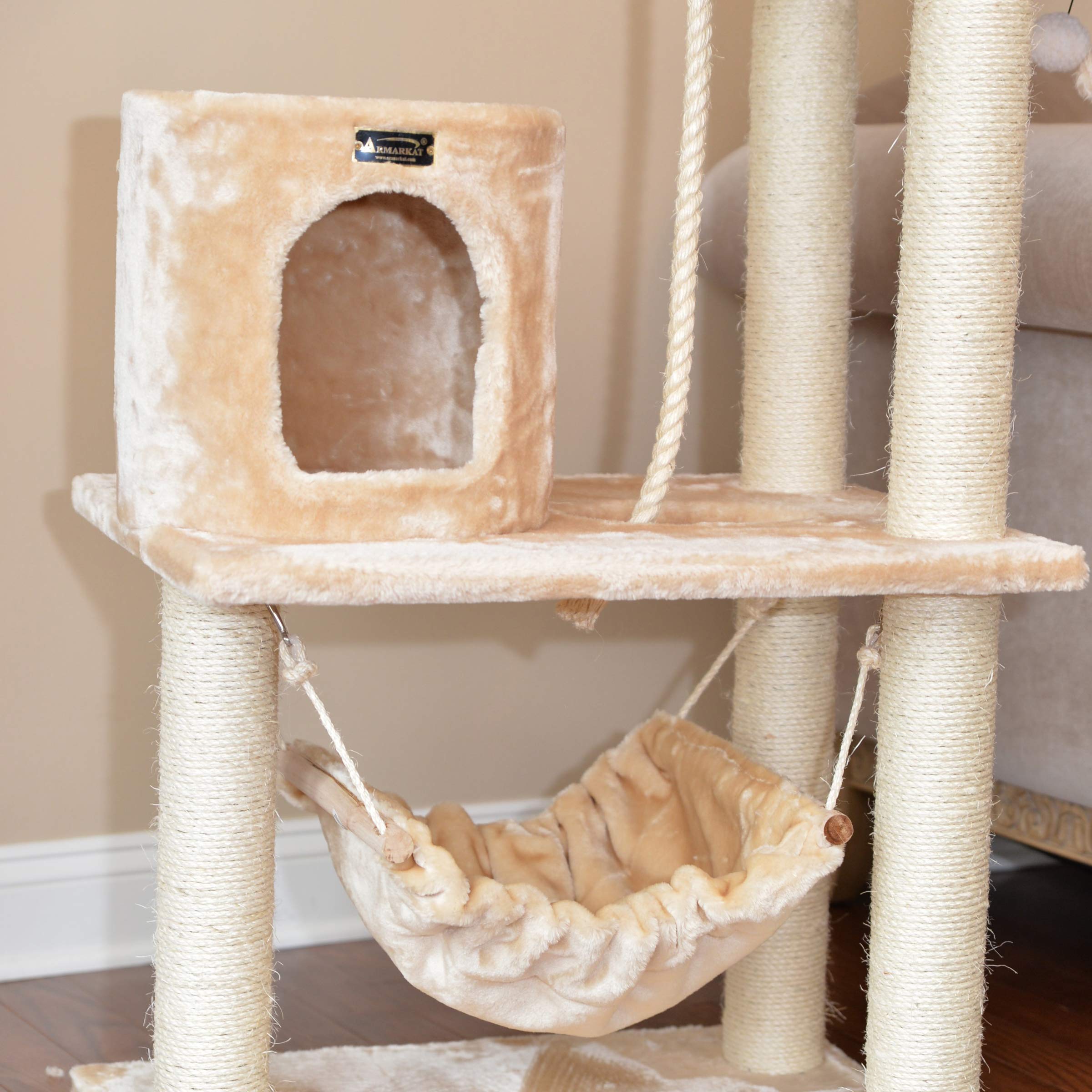 Armarkat Cat Tree Model A6202, Beige, 36'(L)X20'(W)X62'(H)
