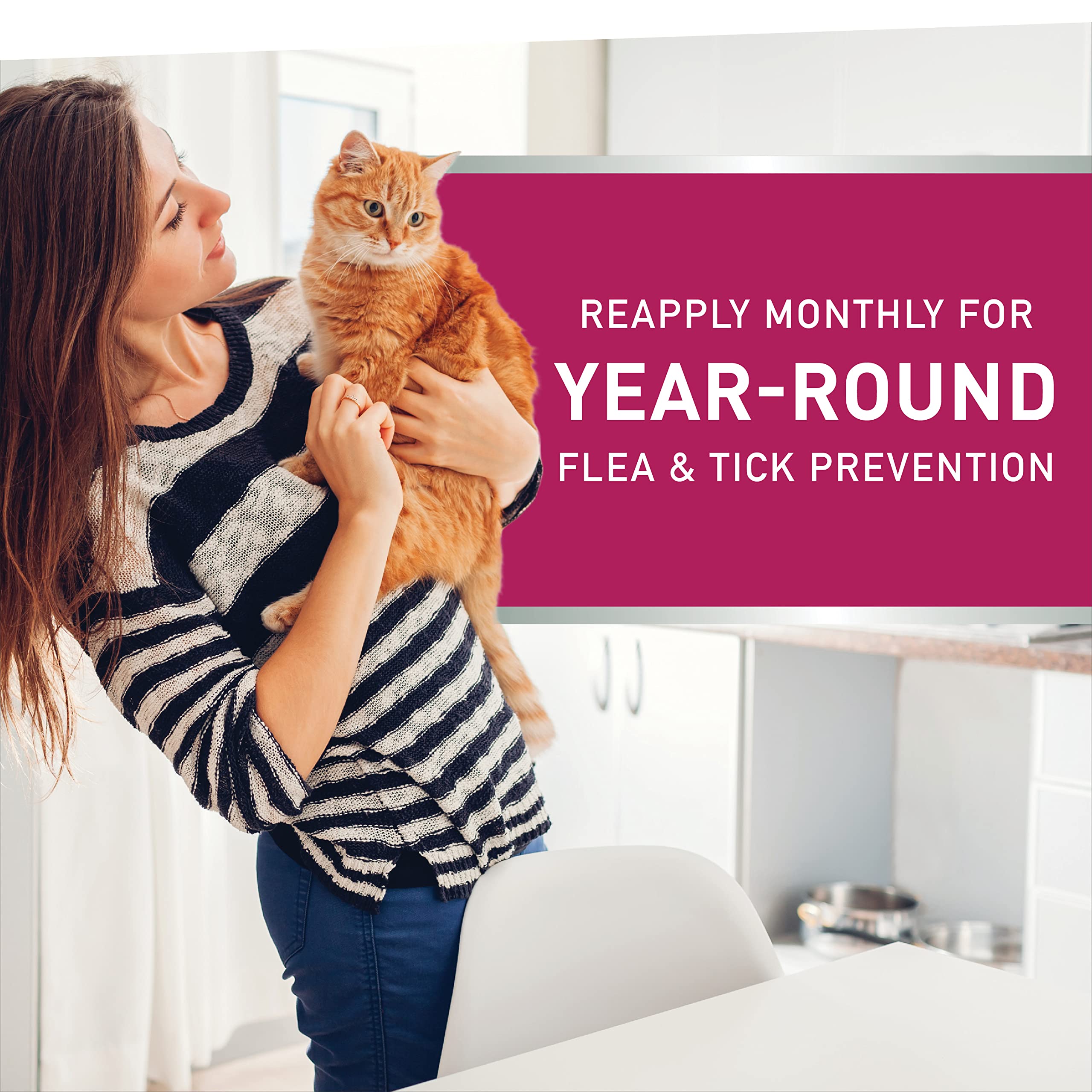 Nextstar Topical Flea & Tick Treatment & Prevention For Cats Over 3.5 Lbs, Fast Acting, 3-Month Supply