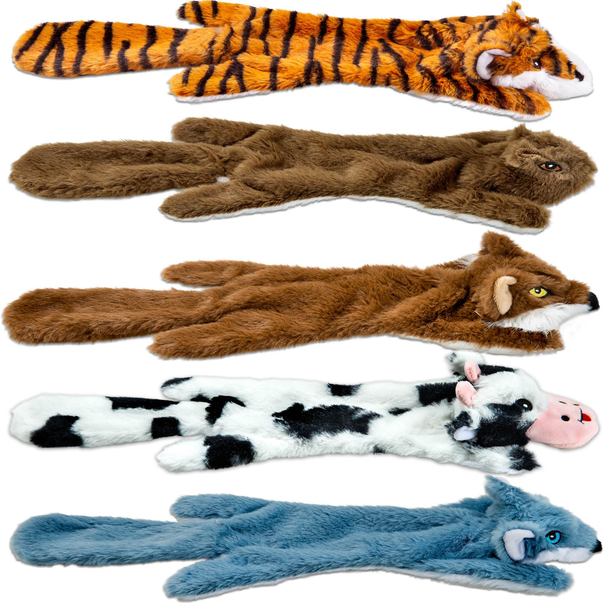 Chesk No Stuffing Dog Toys For Aggressive Chewers - 5-Pack Ultra Soft And Durable Squeaky Dog Toys Crinkle Dog Toy For All Breed