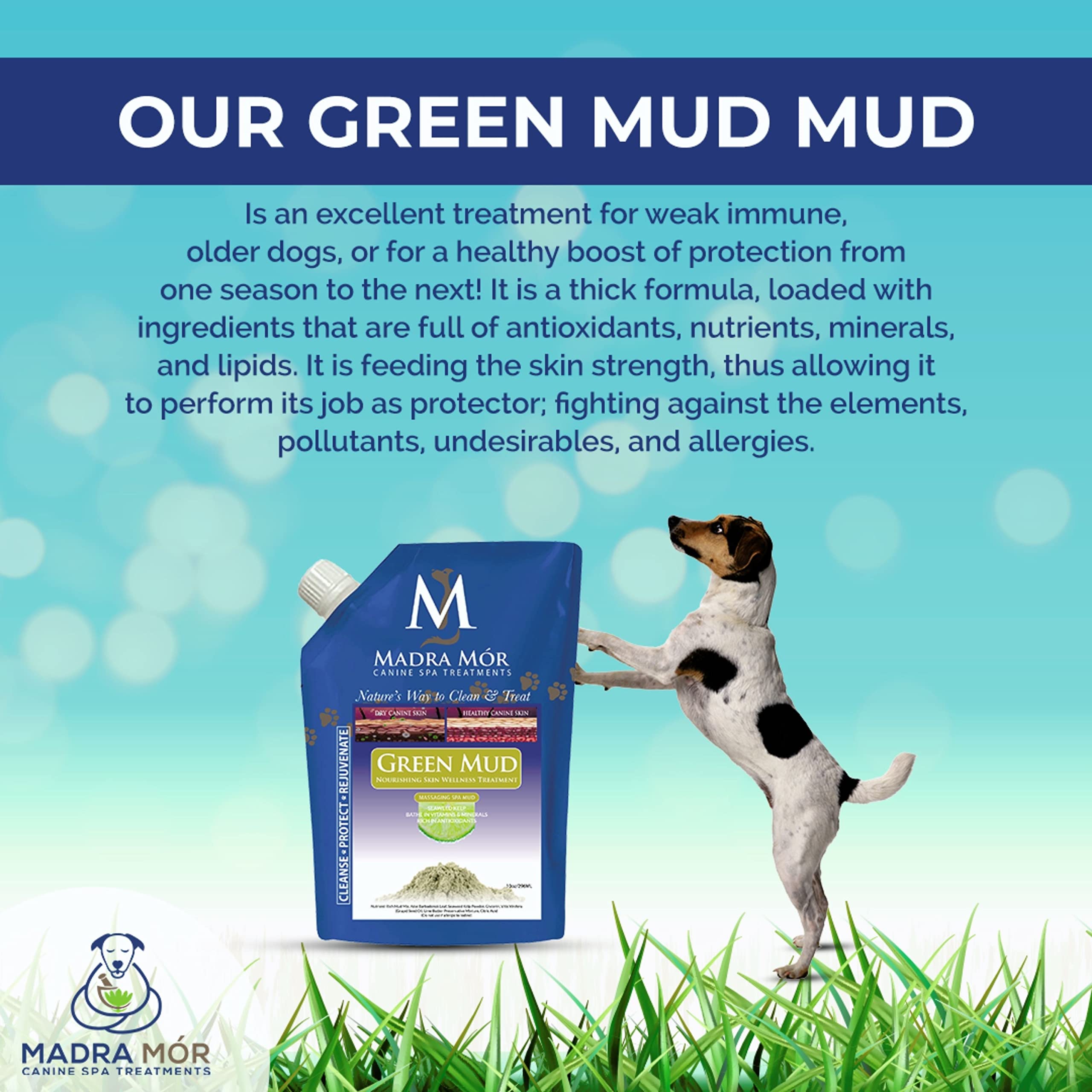 Worldwide Nutrition Bundle: Madra Mor - Dog Essentials Mud Bath, Dog Grooming, Dry Skin For Dogs Treatment, Dog Coat Skin Care P