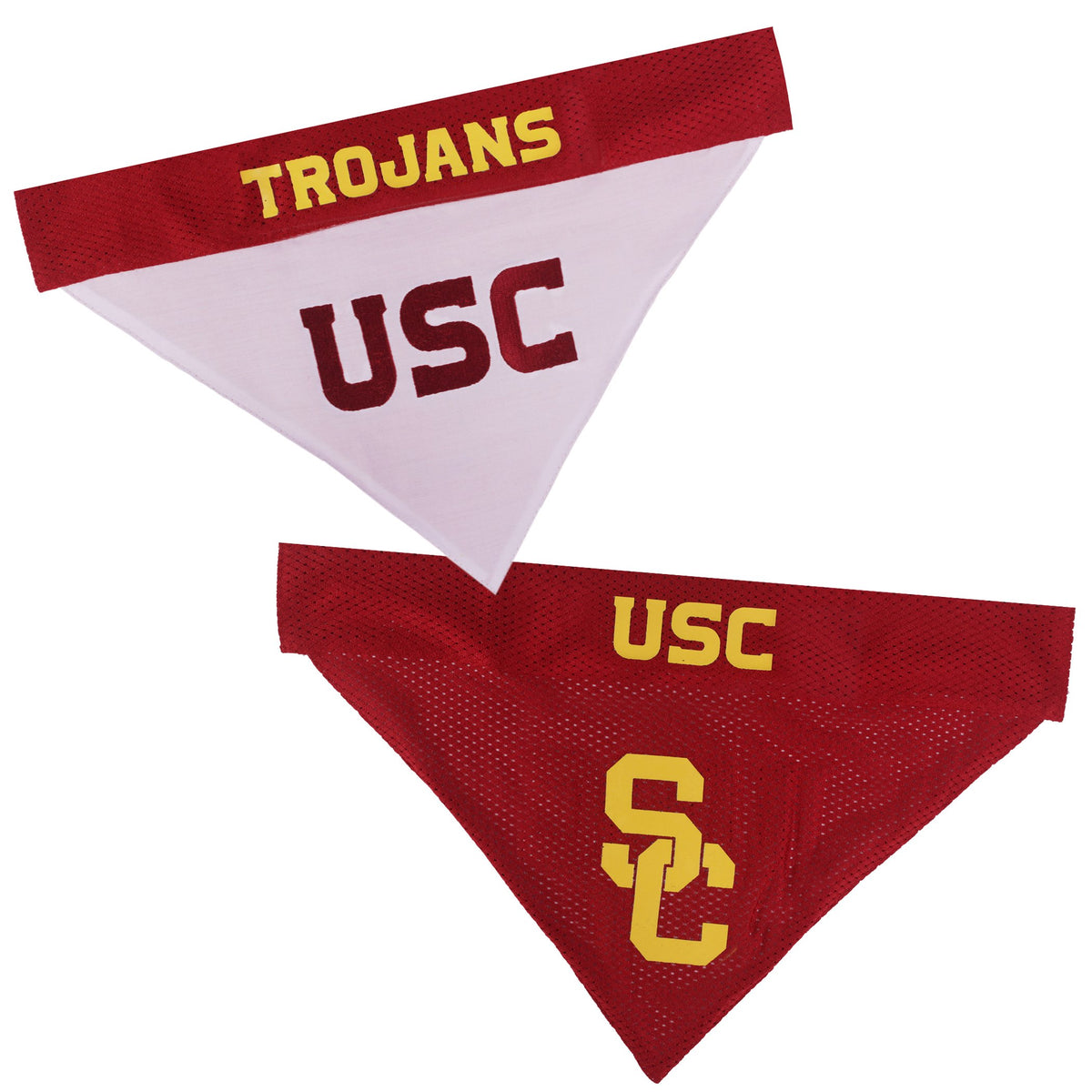 Pets First Collegiate Pet Accessories, Reversible Bandana, Usc Trojans, Small/Medium