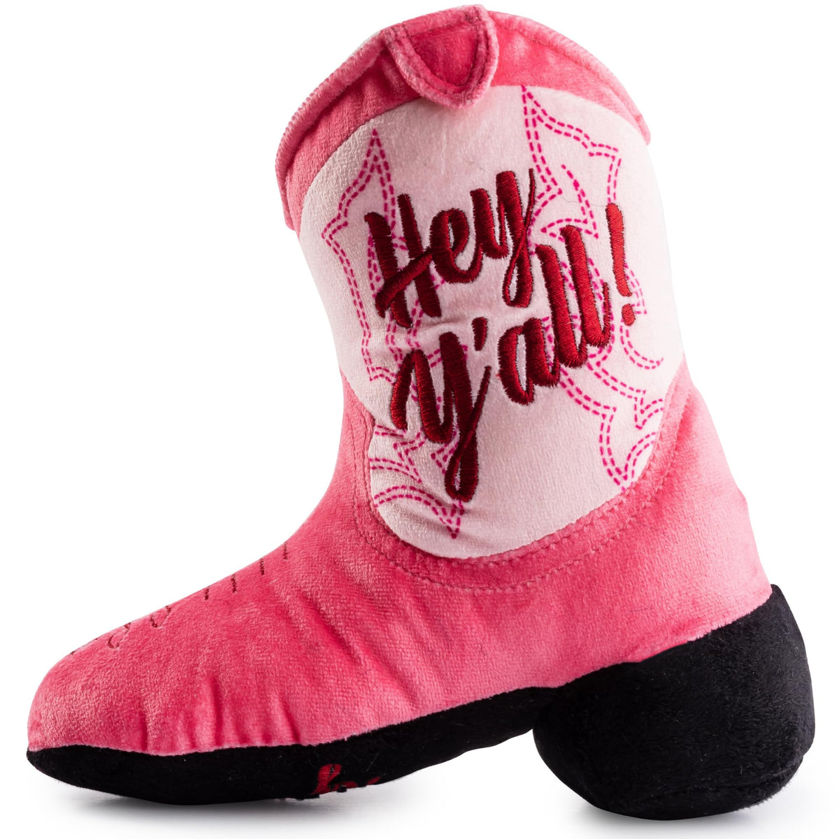Haute Diggity Dog Cowgirl Boot Plush Dog Toy For Medium & Large Dogs, Western-Inspired Stuffed Dog Toys With Interactive Squeake