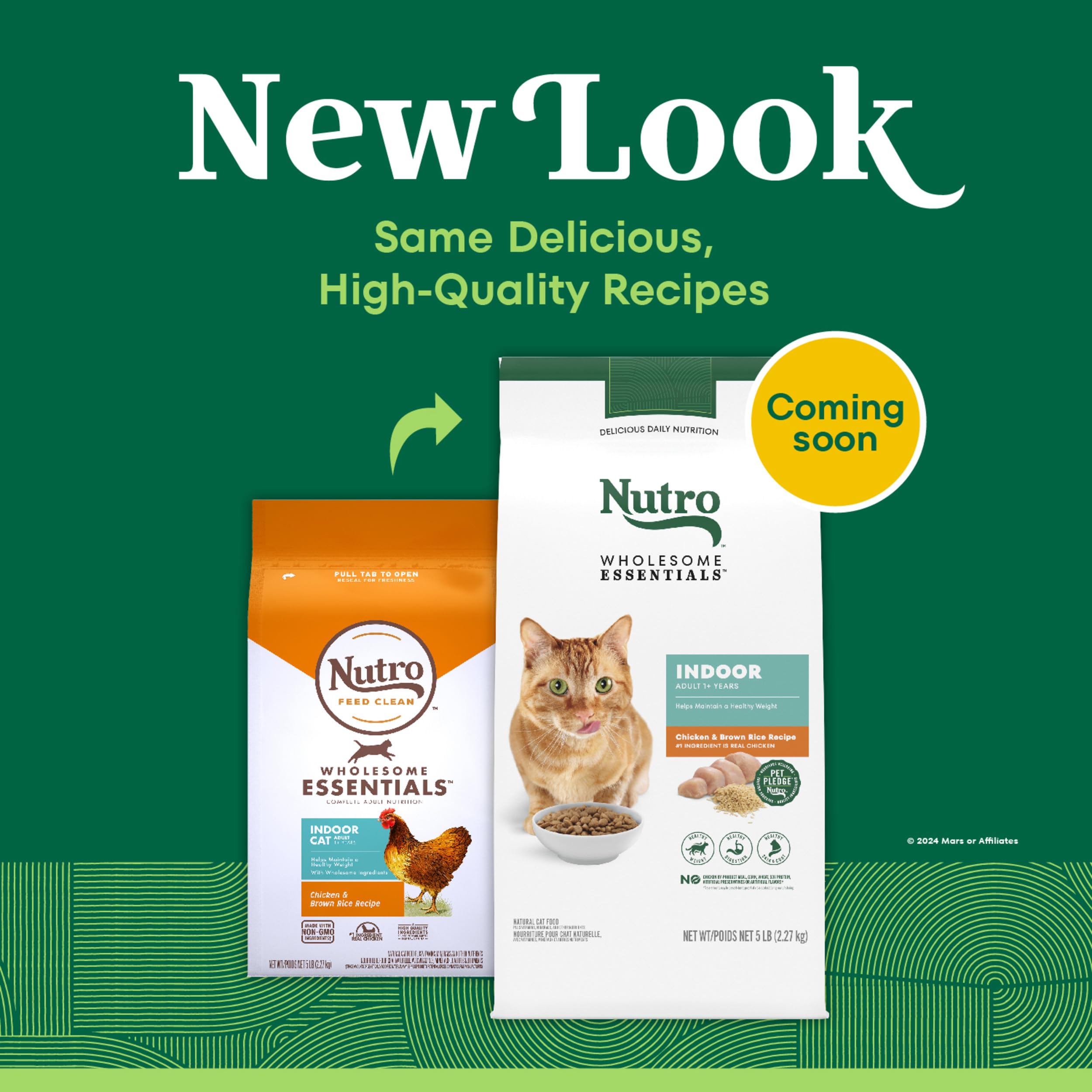 Nutro Wholesome Essentials Indoor Dry Cat Food, Chicken & Brown Rice Recipe, 5 lbs.