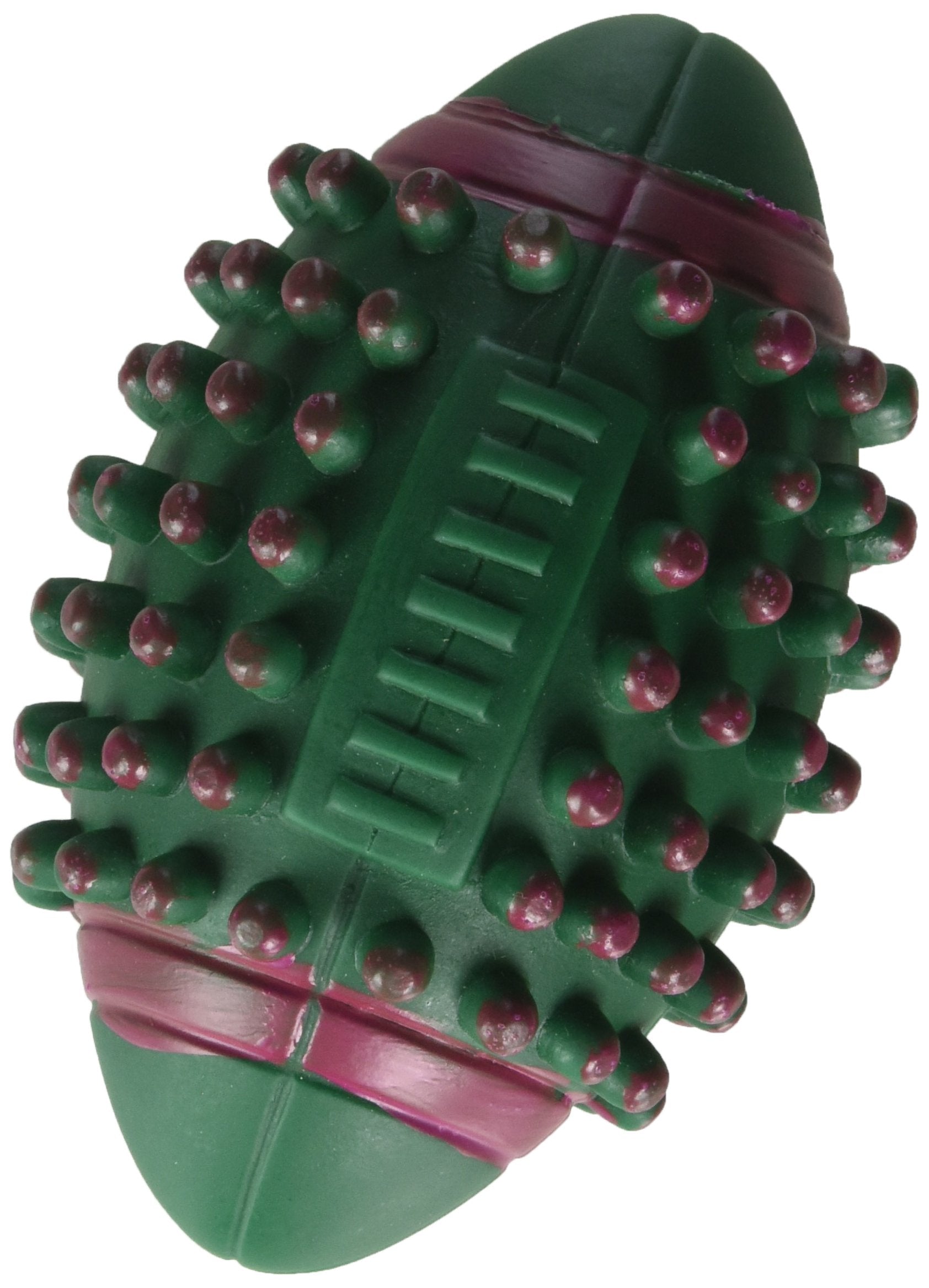 Boss Pet 52984 4' Vinyl Spiked Football Dog Toy With Squeaker