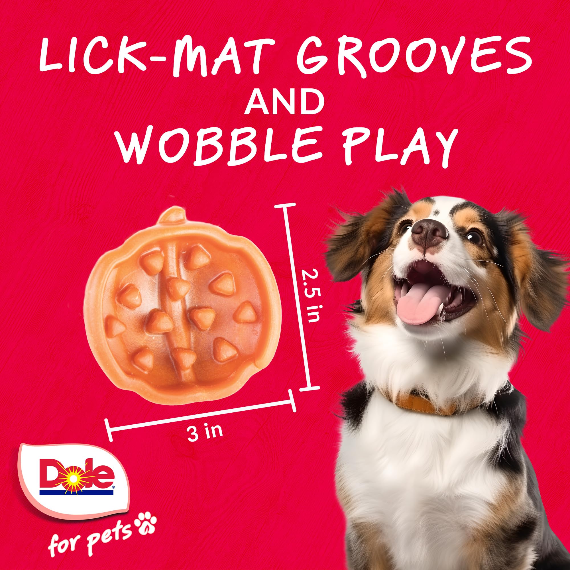 Dole for Pets Freshly Fetched Lasting Chew, Pumpkin Flavor Dog Treats, 8oz, 5ct | Flavored with Real Veggies, No Wheat, Corn, So