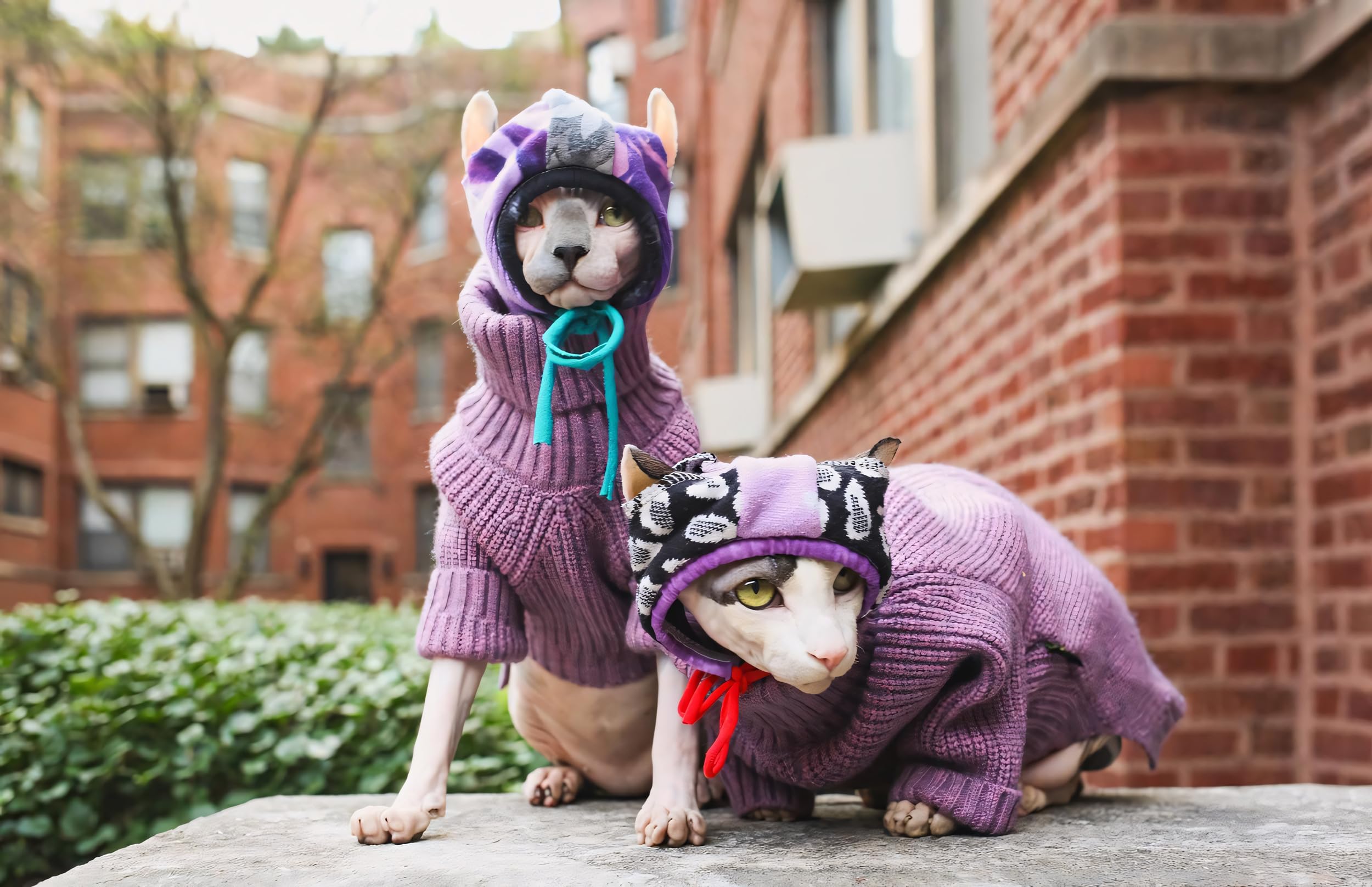 Fitwarm Thermal Knitted Dog Sweater Doggy Winter Coat Pet Clothes Doggie Turtleneck Jacket Puppy Outfits Cat Sweatsuit Purple Xx-Large