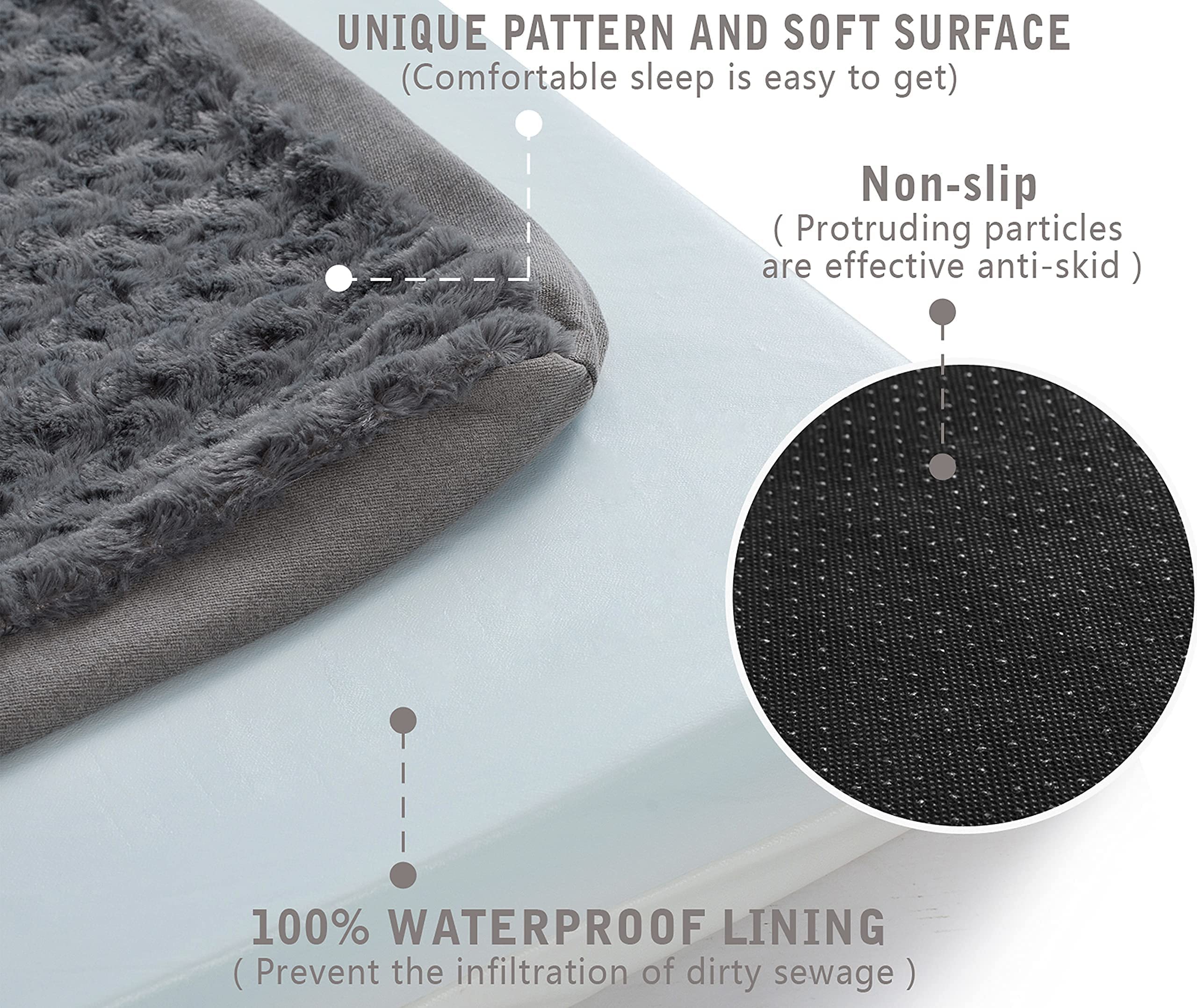 Gohoo Pet Orthopedic Memory Foam Dog Bed, Cooling Dog Beds For Extra Large Dogs -Waterproof Pet Bed For Crate With Removable Washable Cover, Ideal For Arthritic Dogs, Xl(41Inch,90Lbs)