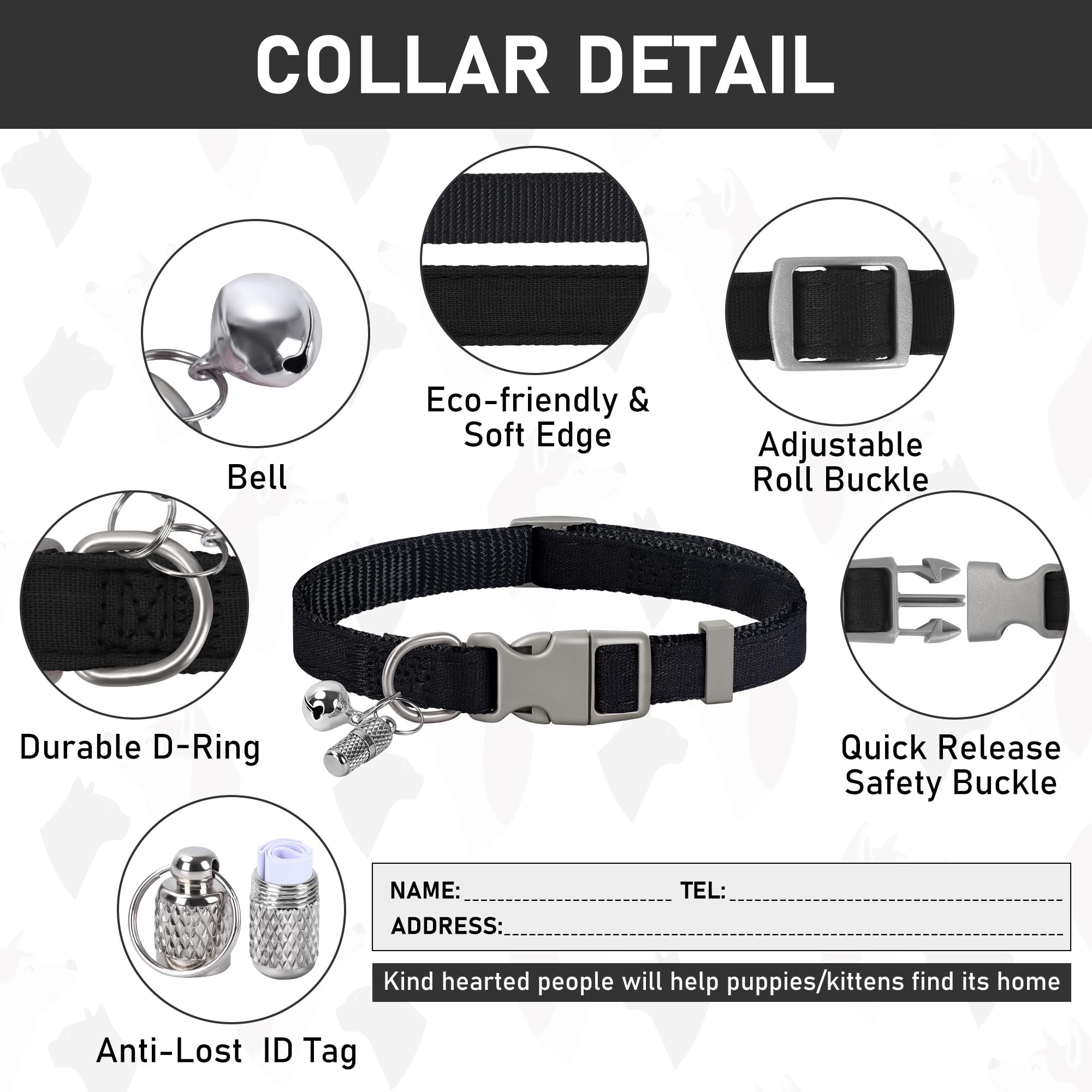 GAMUDA Small Dog Harness Collar and Leash Set, Step in No Chock No Pull Hemp Fabric Soft Mesh Dog Vest Harnesses Reflective for