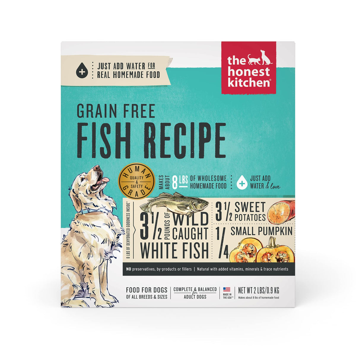 The Honest Kitchen Dehydrated Grain Free Fish Dog Food, 2 Lb Box