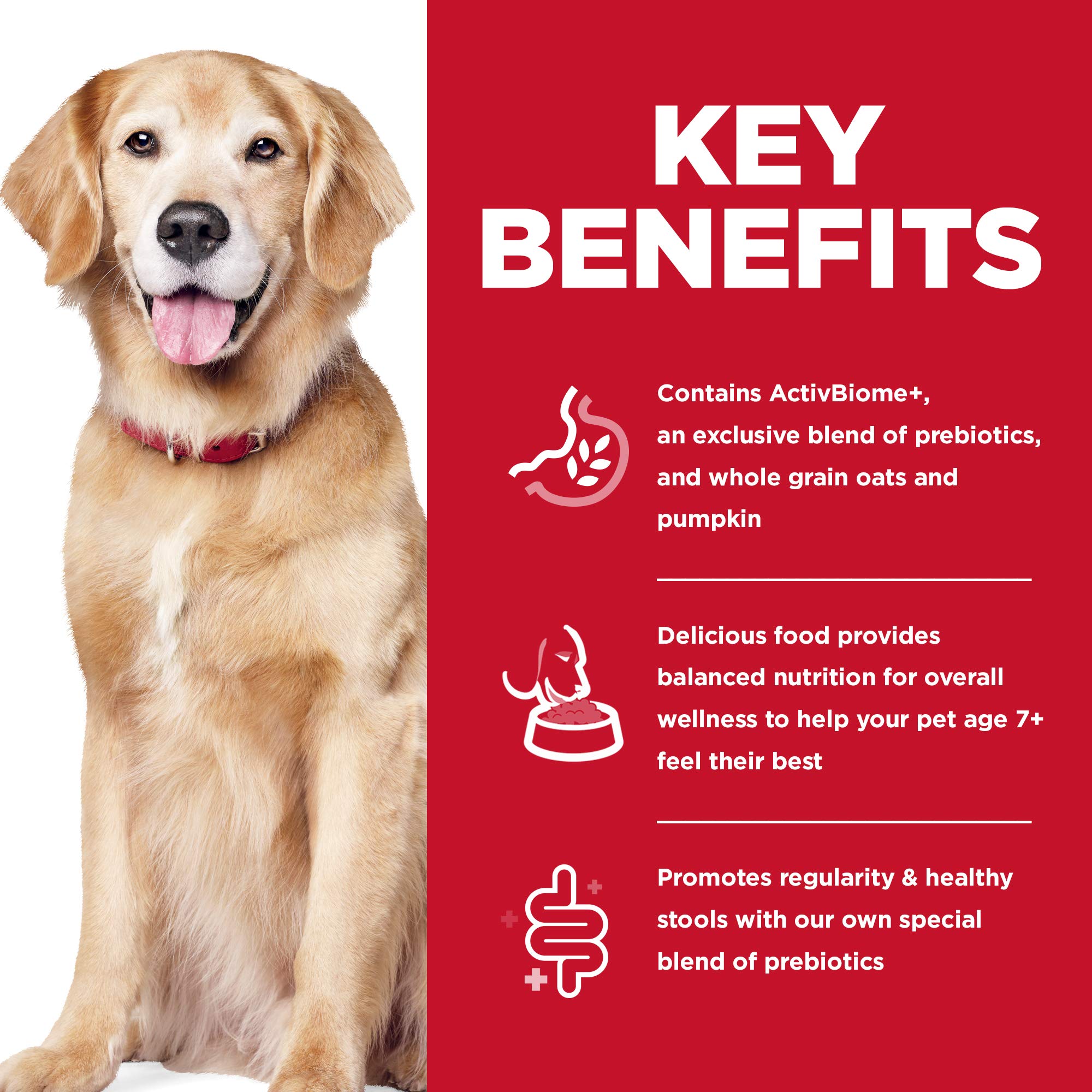 Hills Science Diet Perfect Digestion, Senior Adult 7+, Digestive Support, Dry Dog Food, Chicken, Brown Rice, & Whole Oats, 22 l