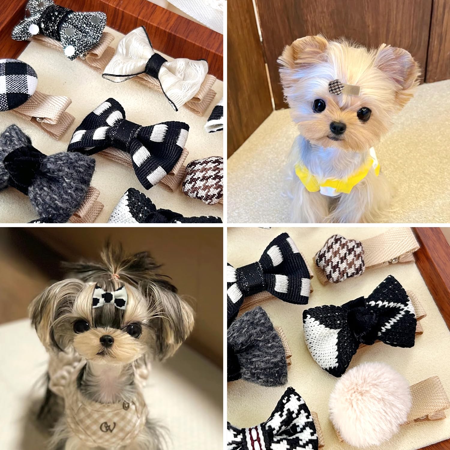 Dog Hair Clips And Rubber Bands Small Dog Bows Cute Pet Grooming Accessories Alligator Clips Stay In Hair Barrettes Ball Hairpin