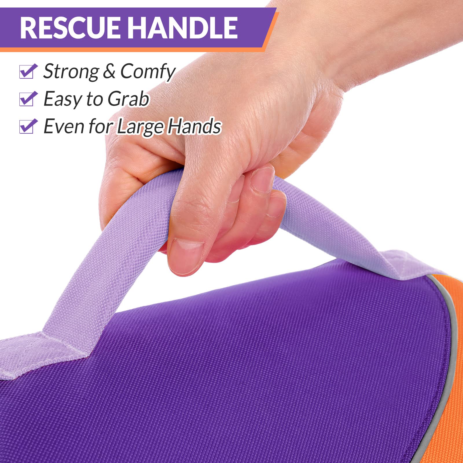 Queenmore Dog Life Jacket,Dog Life Vest For Swimming Boating,Life Jackets For Large Medium Dogs,Ripstop Pet Life Vests With Stro