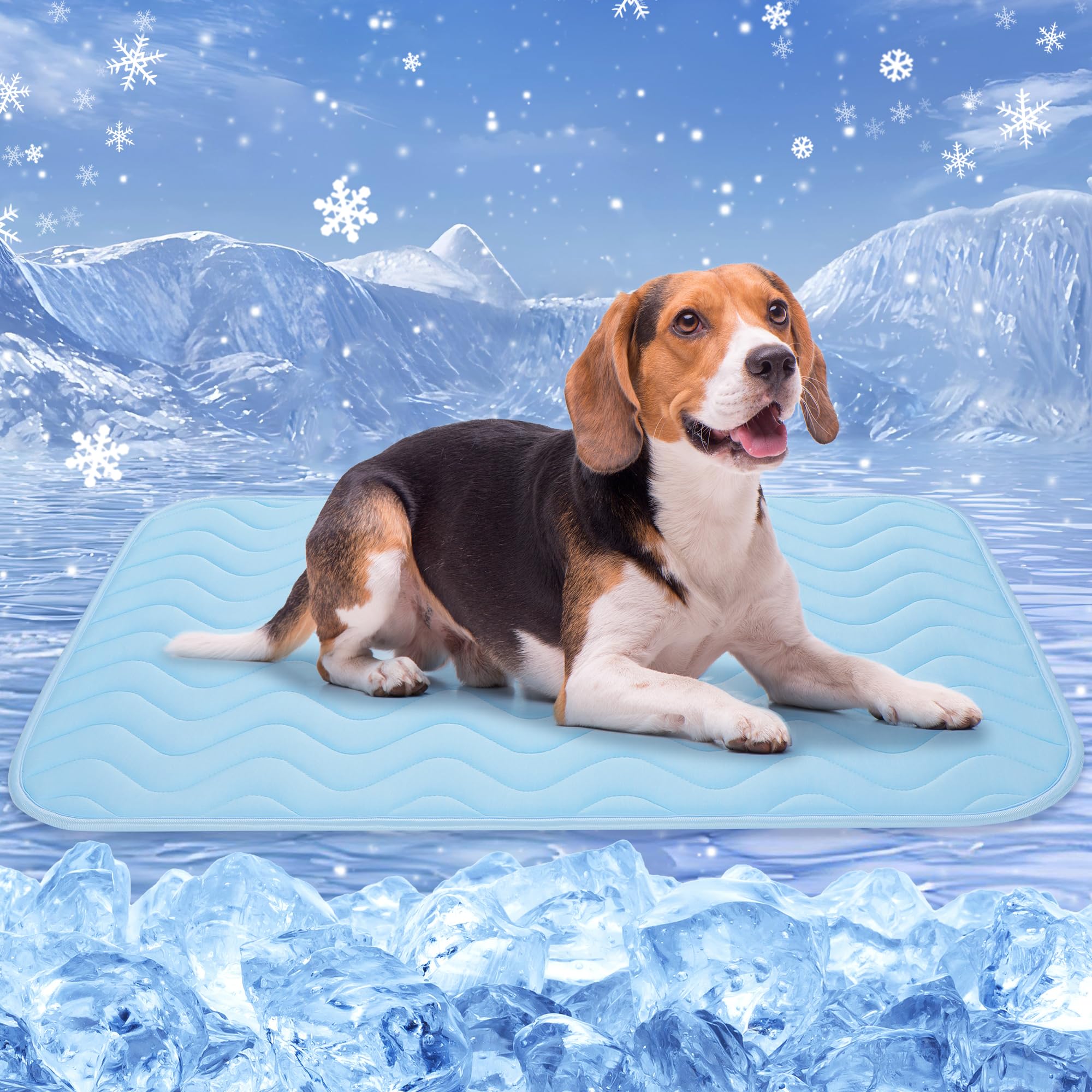 Zengaoou Summer Dog Cooling Mat,Washable Ice Silk Self Cool Pad For Small Medium Large Dogs And Cats, Indoor Outdoor Pet Sleepin