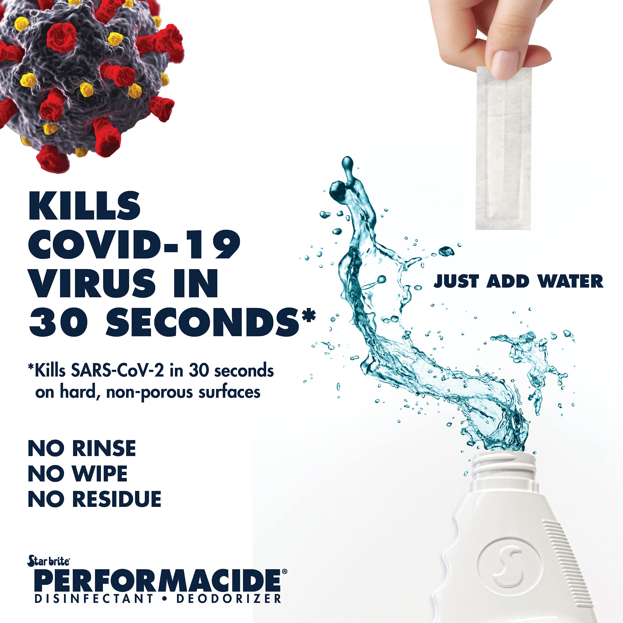 PERFORMACIDE No-Rinse Disinfectant / Deodorizer for Pet Surfaces | Kills Parvovirus, Ringworm, Feline Calicivirus, Avian Influen