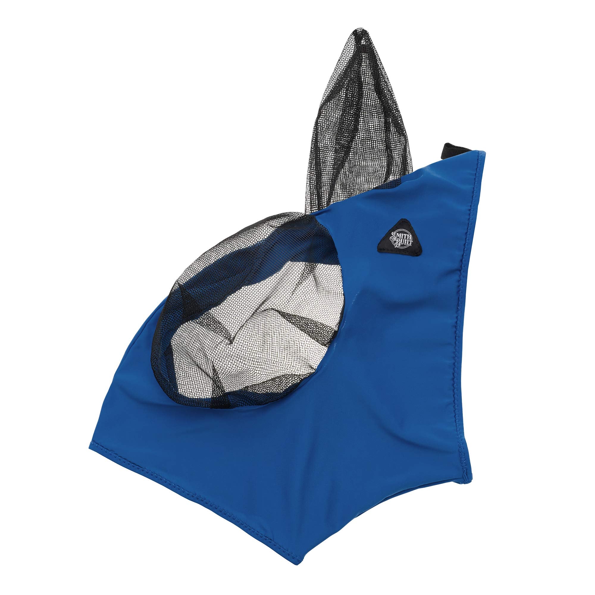 SmithBuilt Horse Fly Mask (Blue, Cob) - Mesh Eyes and Ears, Breathable Fabric, UV Protection