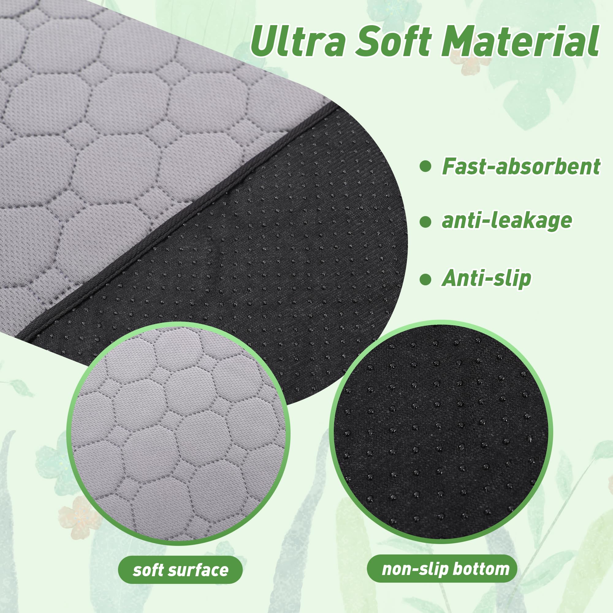 Guinea Pig Cage Liners, 2 Pack 48'' X 48'' Washable Guinea Pig Pee Pads, Non Slip Reusable Super Absorbent Guinea Pig Training M