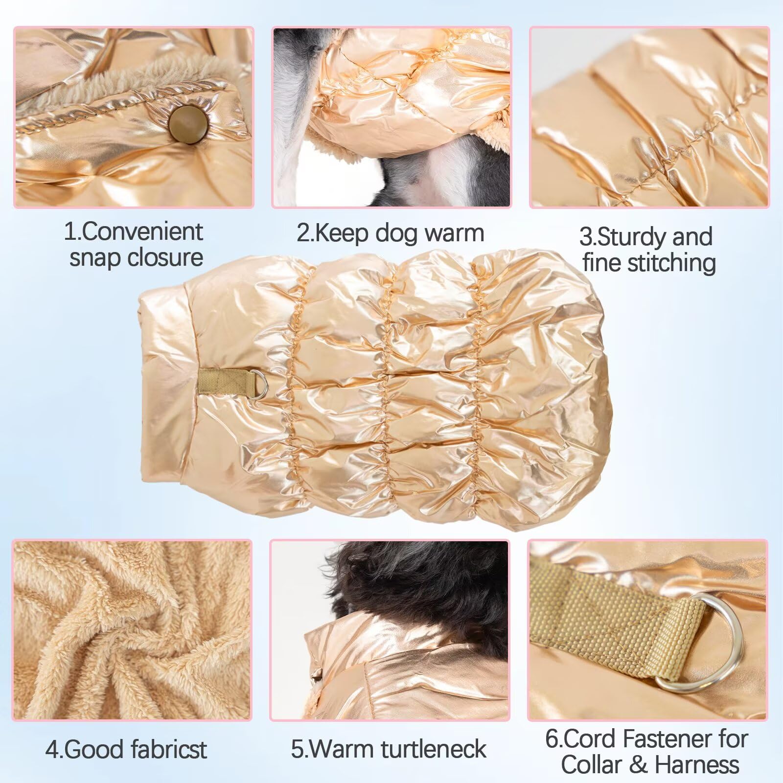 Puppy & Cat Winter Coat - Dog Jacket & Sweater - Waterproof & Windproof - Warm & Cold Weather Coats - Built-In Harness For Small