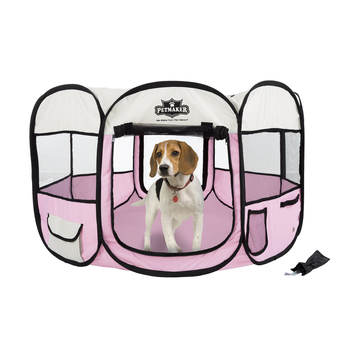 Pet Playpen - 38X24 Pop-Up Dog Kennel With Carry Bag - Portable Play Pen For Dogs, Cats, Rabbits, And Small Animals Up To 25Lbs 
