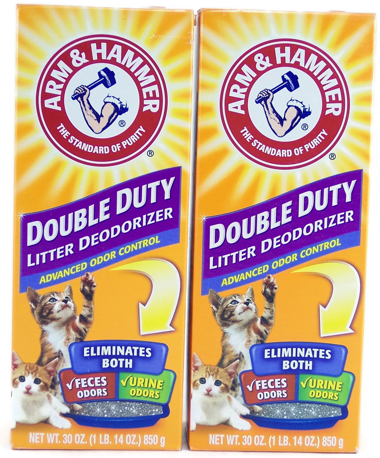 Arm & Hammer Double Duty Cat Litter Deodorizer With Baking Soda 30 Oz (2 Pack)