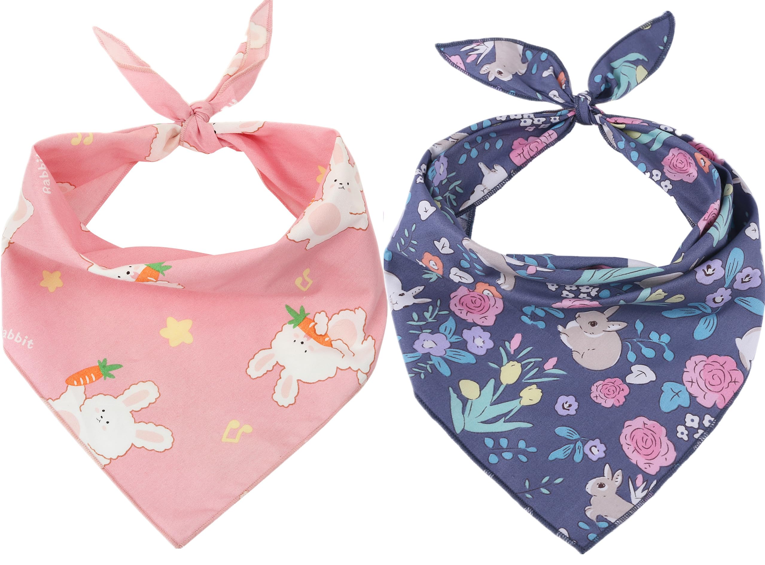 2 Pack Easter Dog Bandana - Triangle Bib Pet Scarf Accessories For Spring