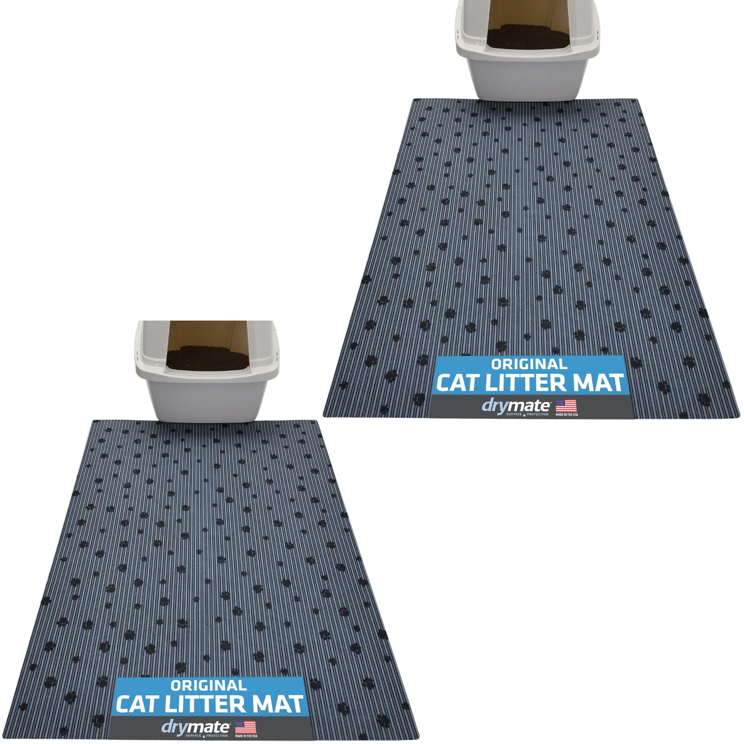 Drymate Original Cat Litter Mat, Contains Mess From Box, Protects Floors, Urine-Proof, Machine Washable, Soft On Kitty Paws, Abs