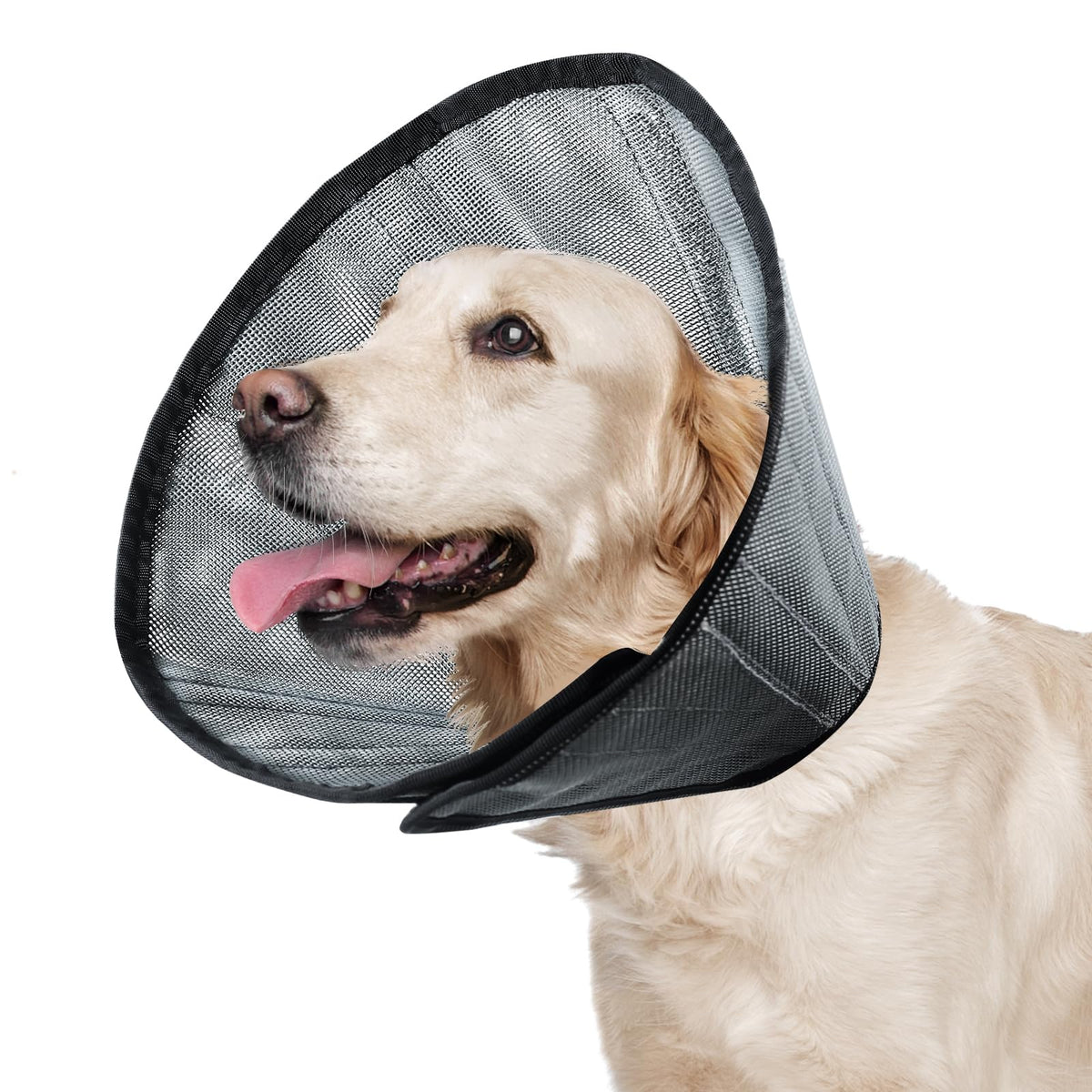 Tdtok Dog Cone Collar For Large Medium Small Dogs After Surgery, Soft Adjustable Summer Breathable Dog Cone Alternative Elizabet