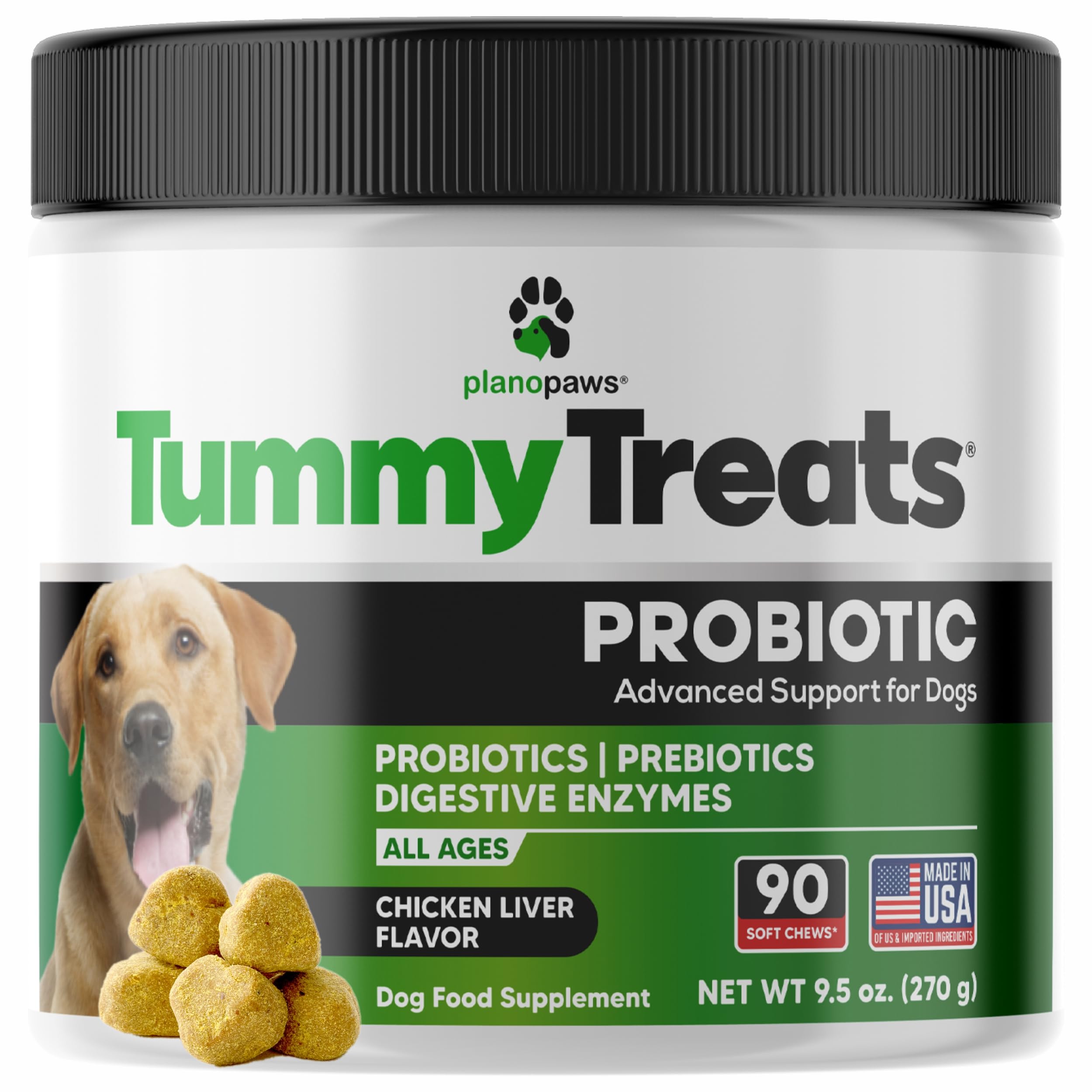 Probiotics for Dogs - Digestive Health Chews with Prebiotics & Enzymes | Dog Probiotic Supplement for Gut, Diarrhea Relief, Gas 