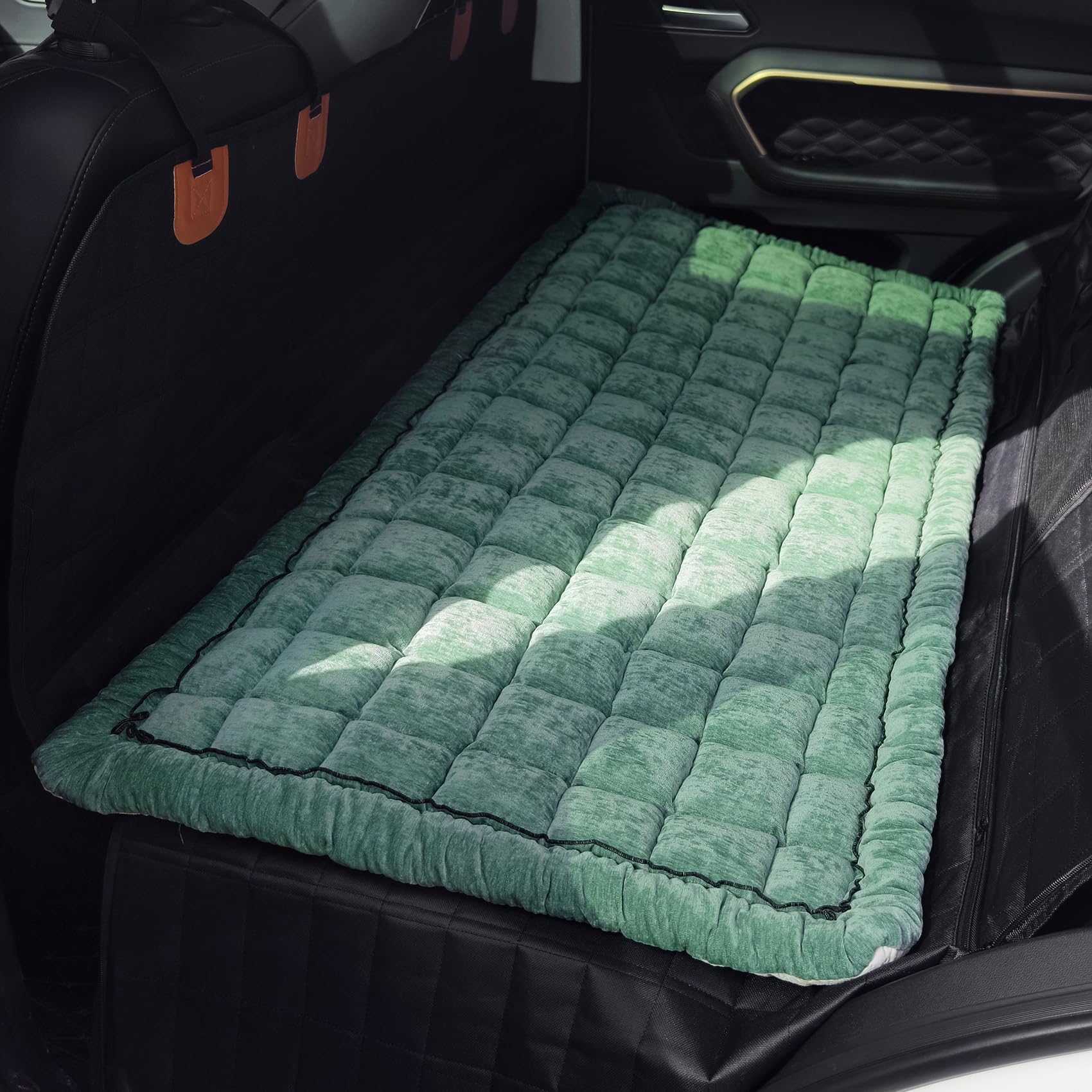Aeeishomereform Backseat Pet Bed Mat, Plaid Dog Bed For Car Back Seat, Furry Couch Covers For Loveseats, Non-Slip Travel Dog Bed