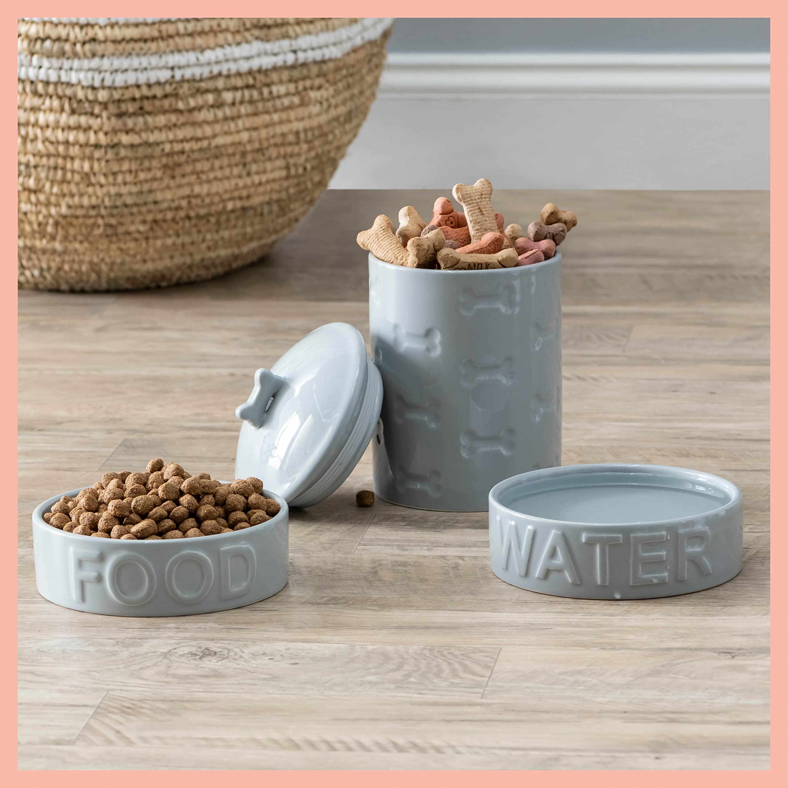 Park Life Designs Pet Bowl | Classic Water (Small, Grey)