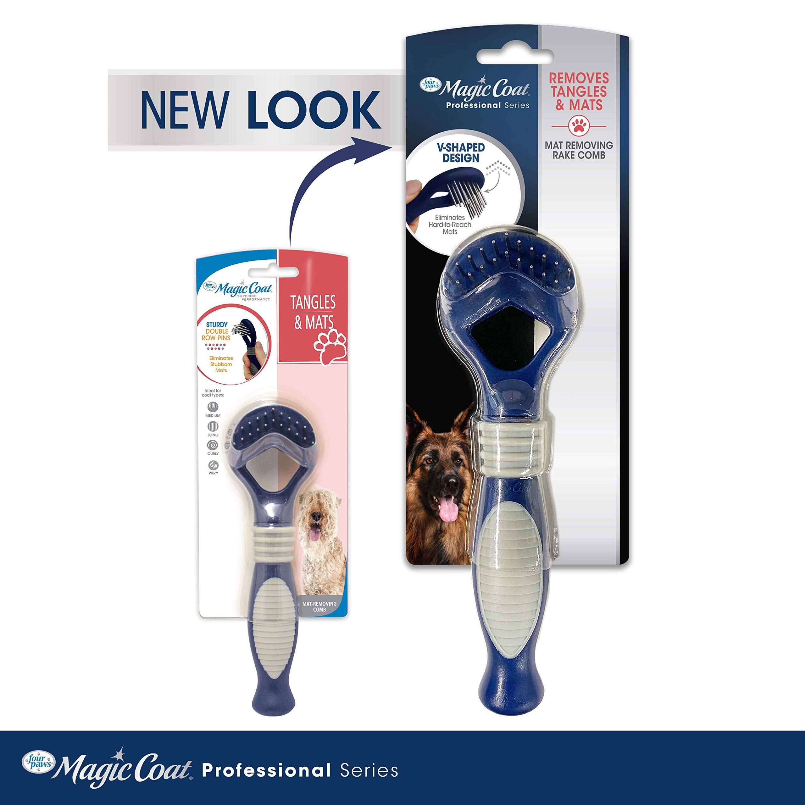 Four Paws Magic Coat Professional Series Grooming Dematting Comb For Dogs, 1 Count