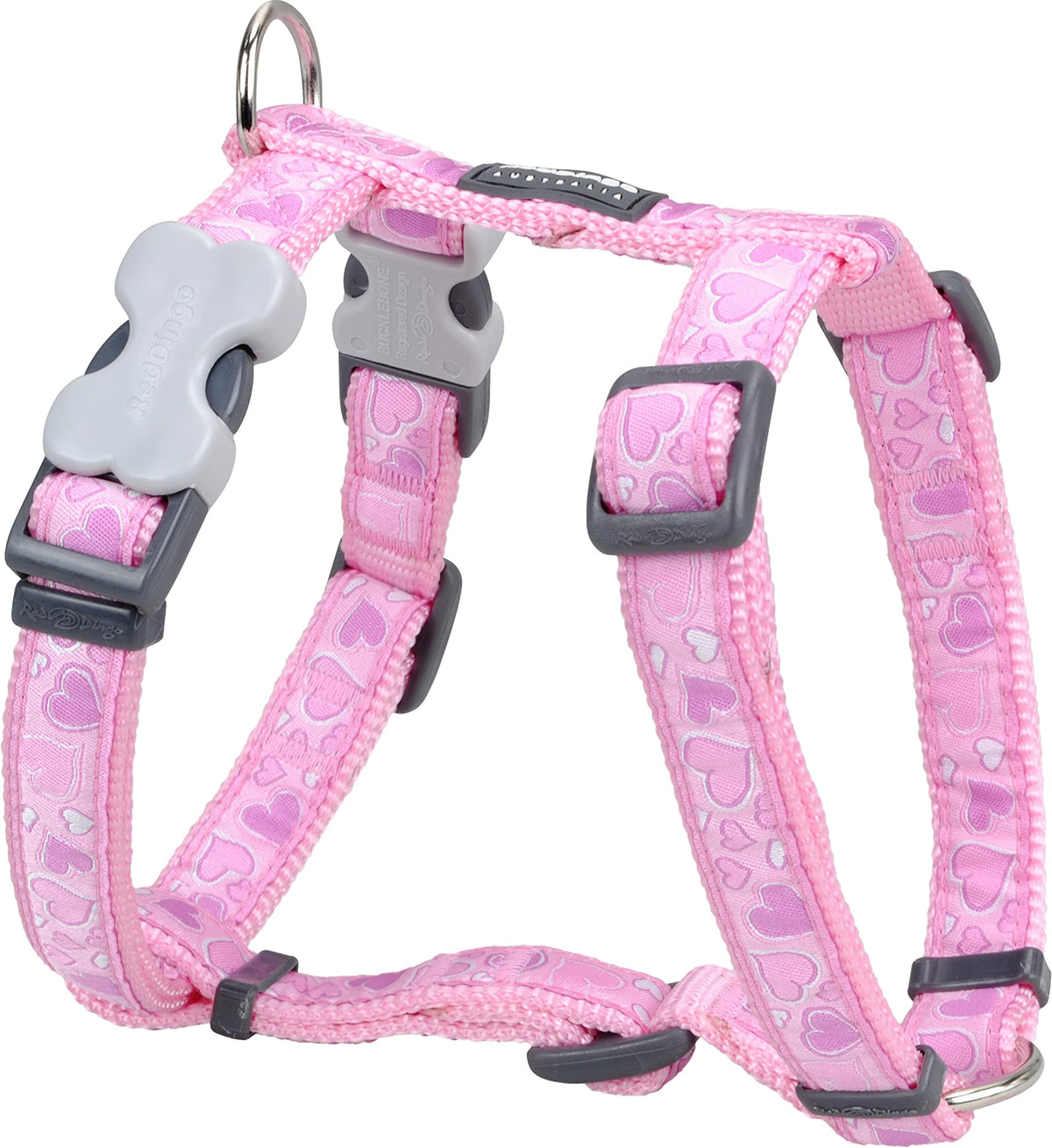 Red Dingo Designer Dog Harness, Small, Breezy Love Pink