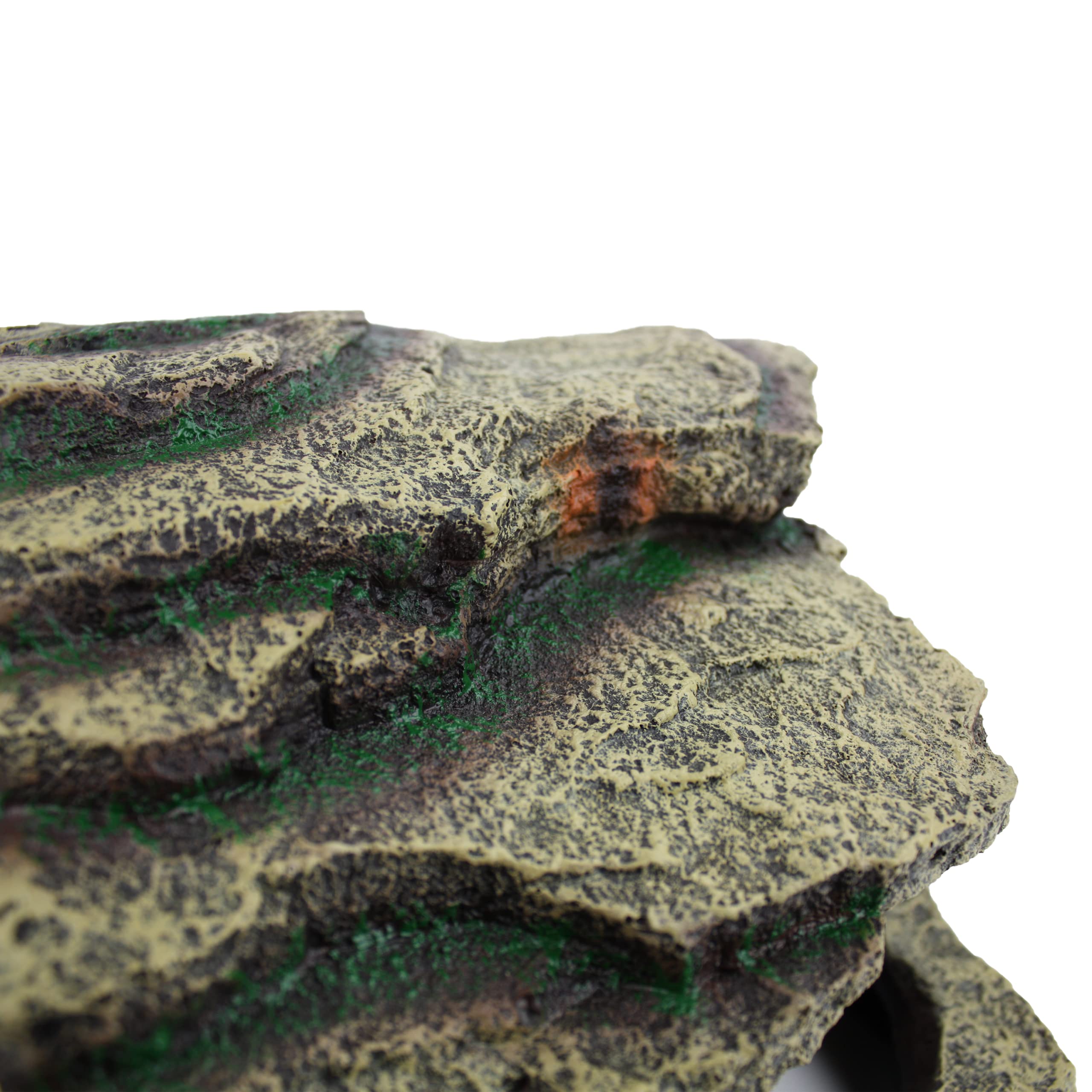 Komodo Reptile Terrarium Resin Turtle Hideaway Corner Hut | Easy To Clean Under Water Aquarium Or Dry Habitat Decoration Accessory & Reptile Hide | Medium