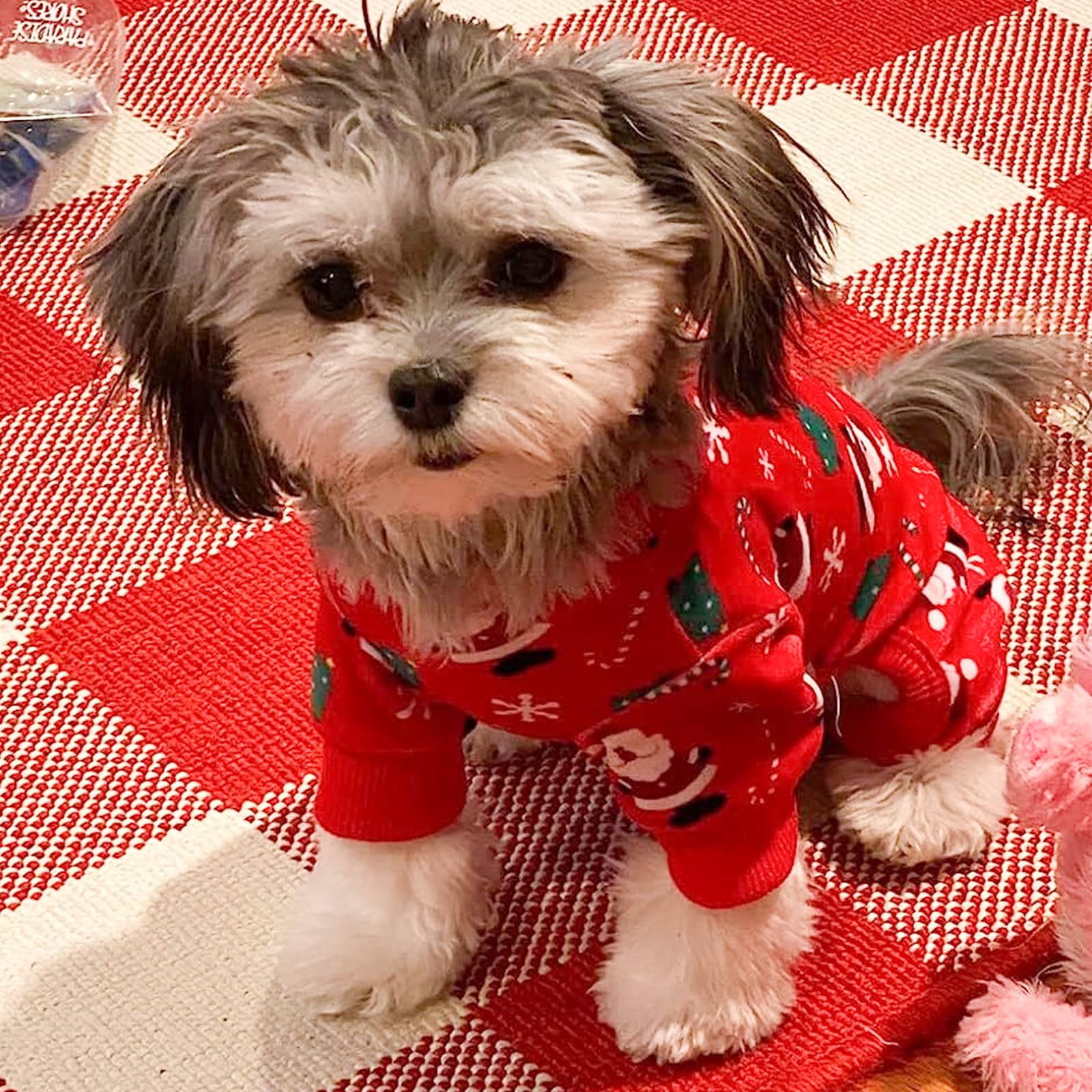 Kyeese Dog Pajamas Christmas Dog Pjs For Small Dogs Santa Claus Holiday Dog Onesie