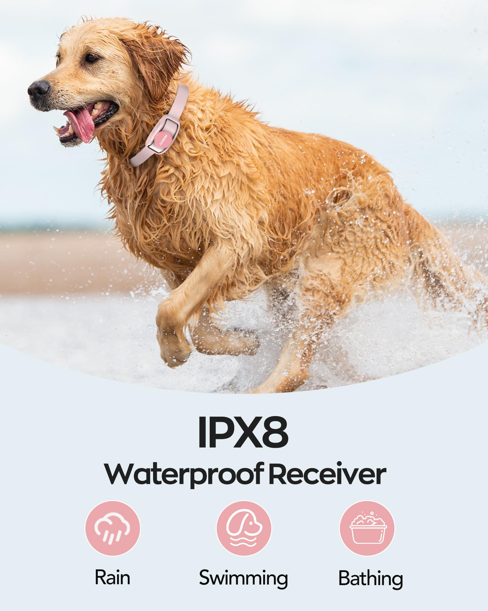 Jugbow Dog Training Collar - 4200Ft Remote Dog Collar With 3 Training Modes, Electric Collar With Led Light & Ipx8-Waterproof, R