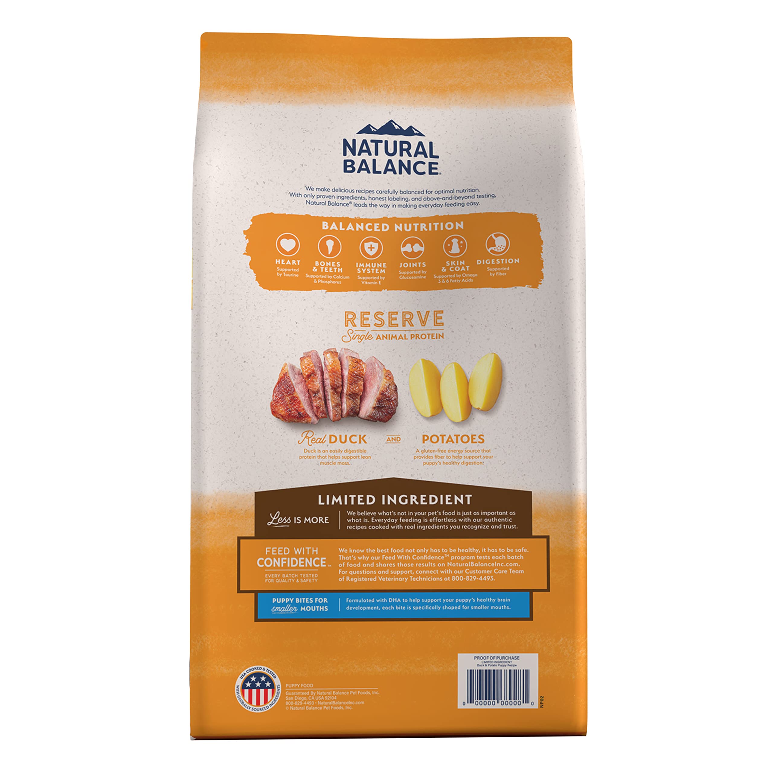 Natural Balance Limited Ingredient Puppy Grain-Free Dry Dog Food, Reserve Duck & Potato Recipe, 22 Pound (Pack of 1)
