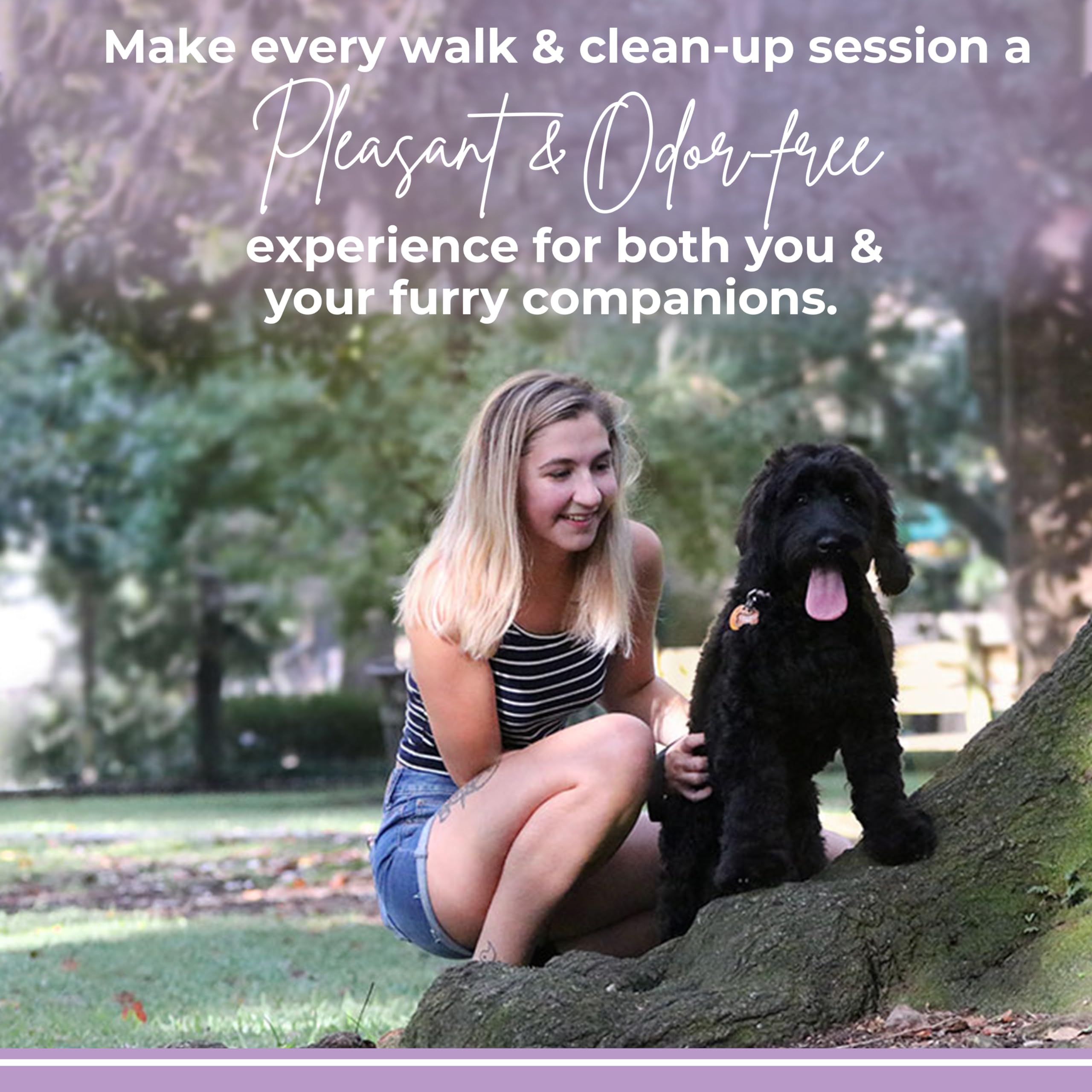 Pet Faves Eco-Friendly Dog Poop Bags -100% Leak-Proof, Strong And Extra Long Doggie Poop Bags For Dogs And Cats Waste Bag, Laven