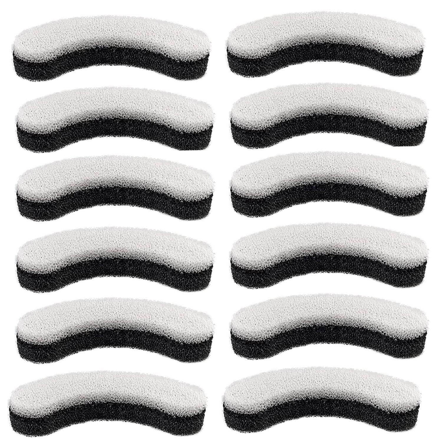 Replacement Premium Water Filter For Npet Wf050 Transparent Water Fountain, Arc-Shaped, Washable Pet Fountain Filters With Triple Filtration System, 12 Pack