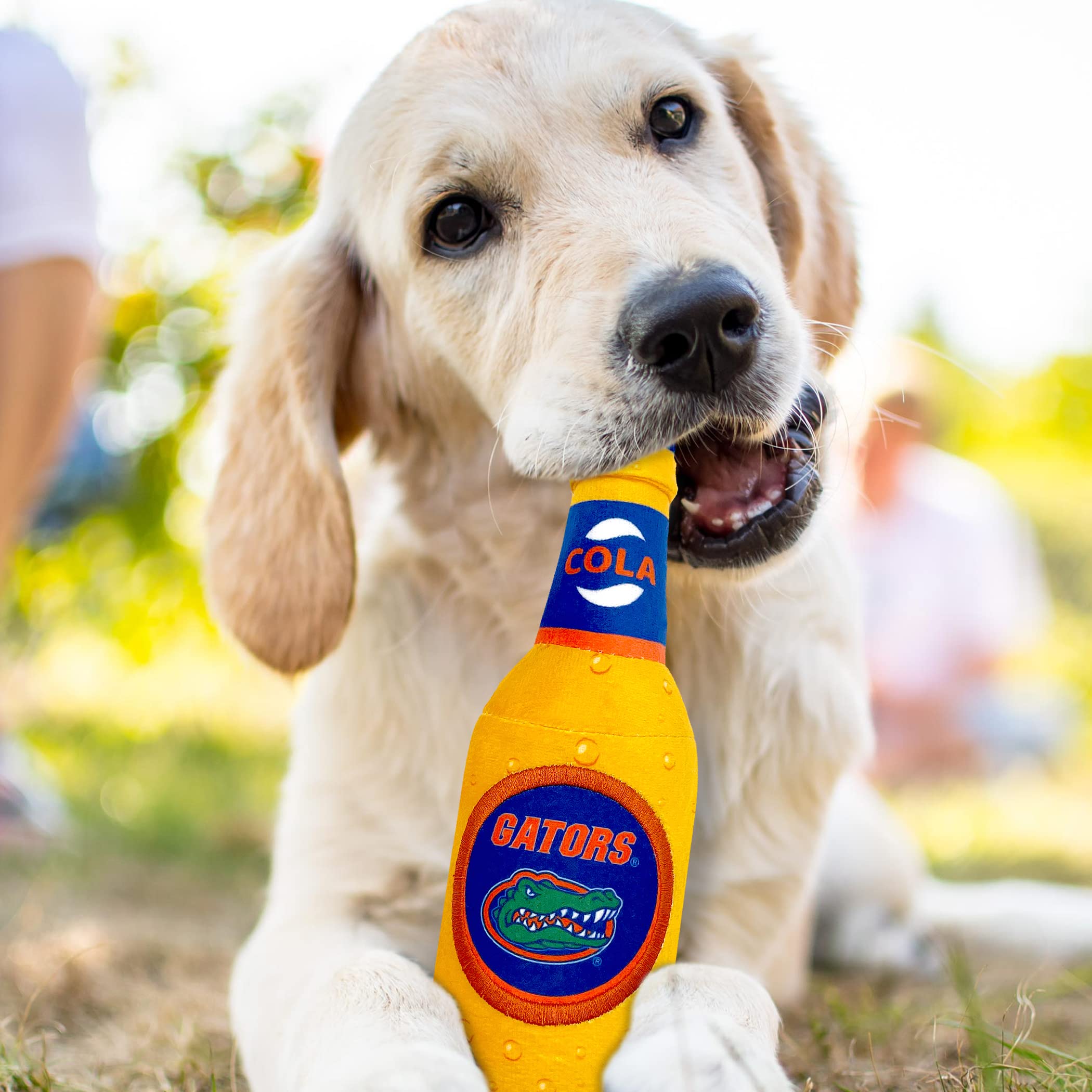 Pets First Ncaa Florida Gators Beer Bottle Plush Dog & Cat Squeak Toy- Cutest Stadium Soda Bottle Snack Plush Toy For Dogs & Cat