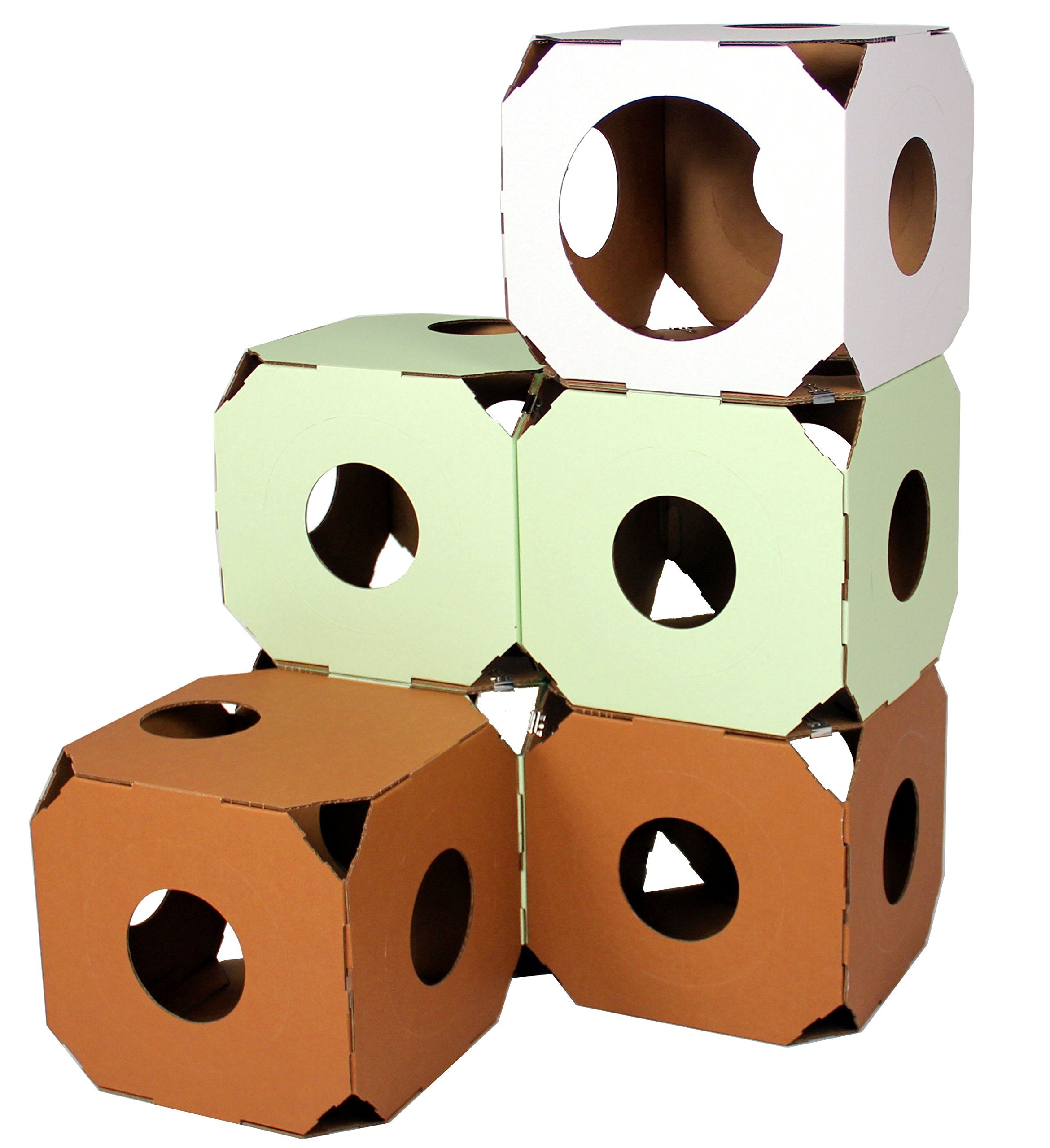 Catty Stacks Durable, Modular Cat House Cubes/Cat Condos, Made In Usa (2Pack, White)